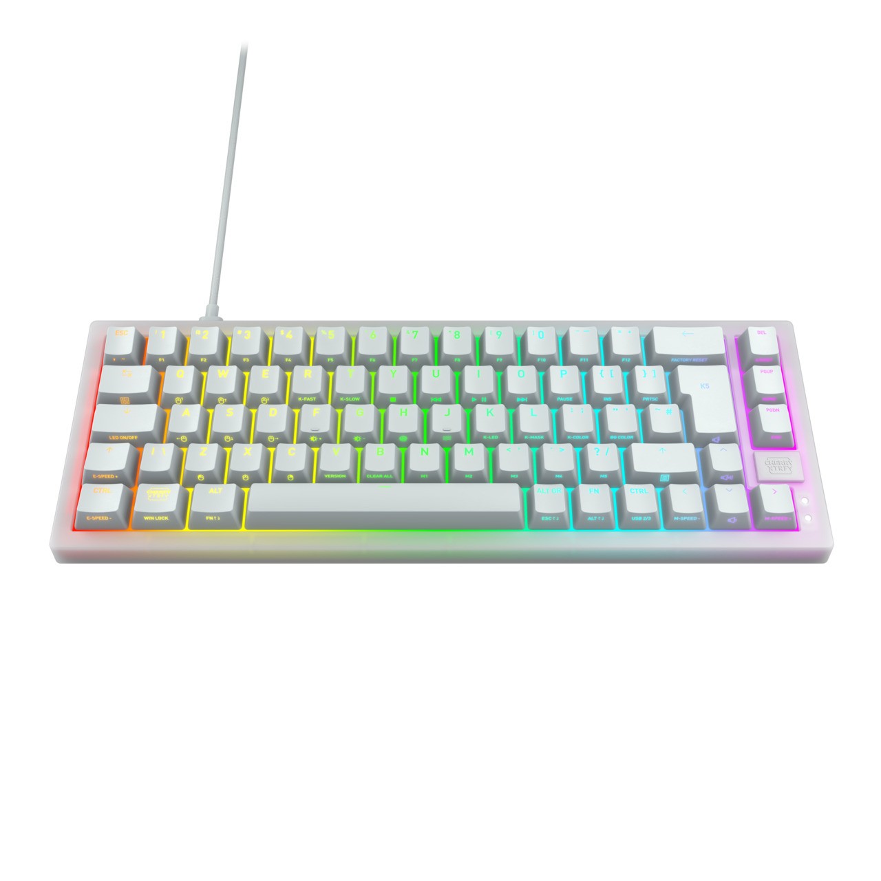 Cherry Xtrfy TAS K5V2 Corded DE - Layout weiß MX Red - QWERTZ - Tastatur