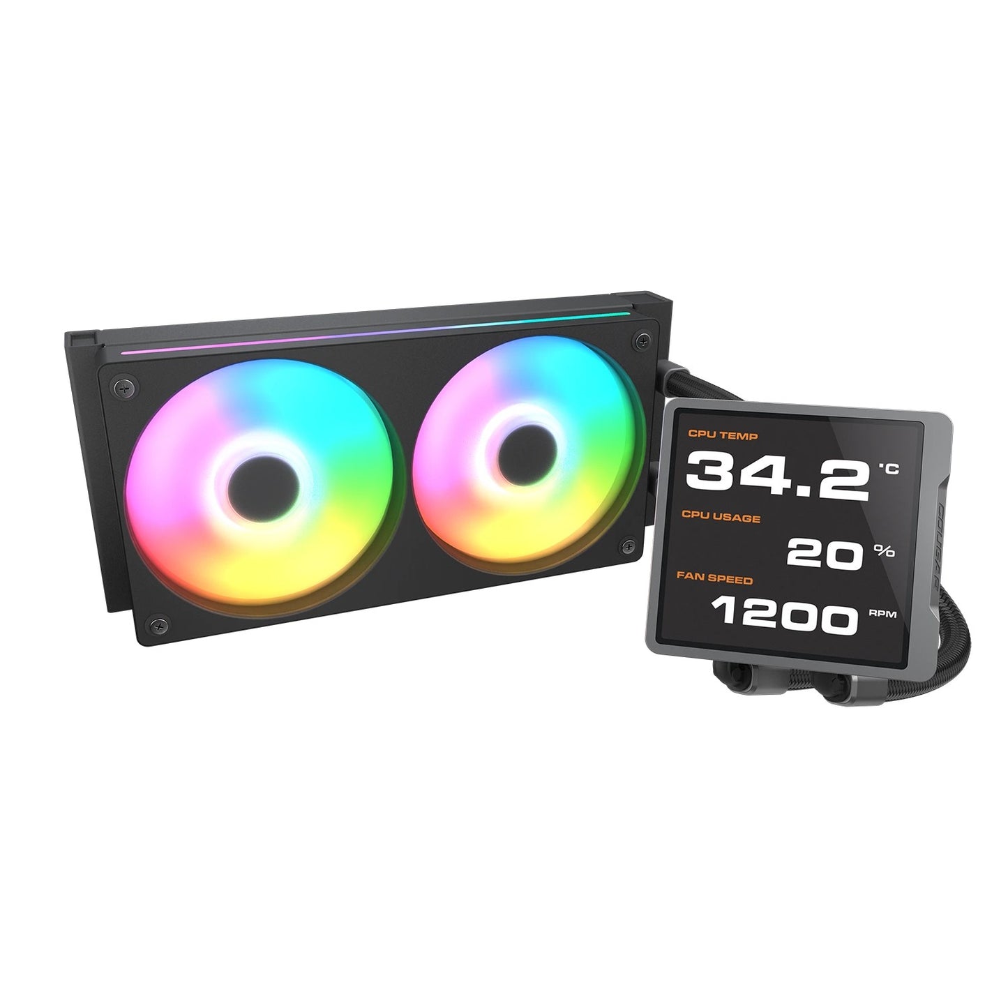 Cougar CPU Wasserkühlung Poseidon Vistek Pro 240 ARGB Schw. - Kühler