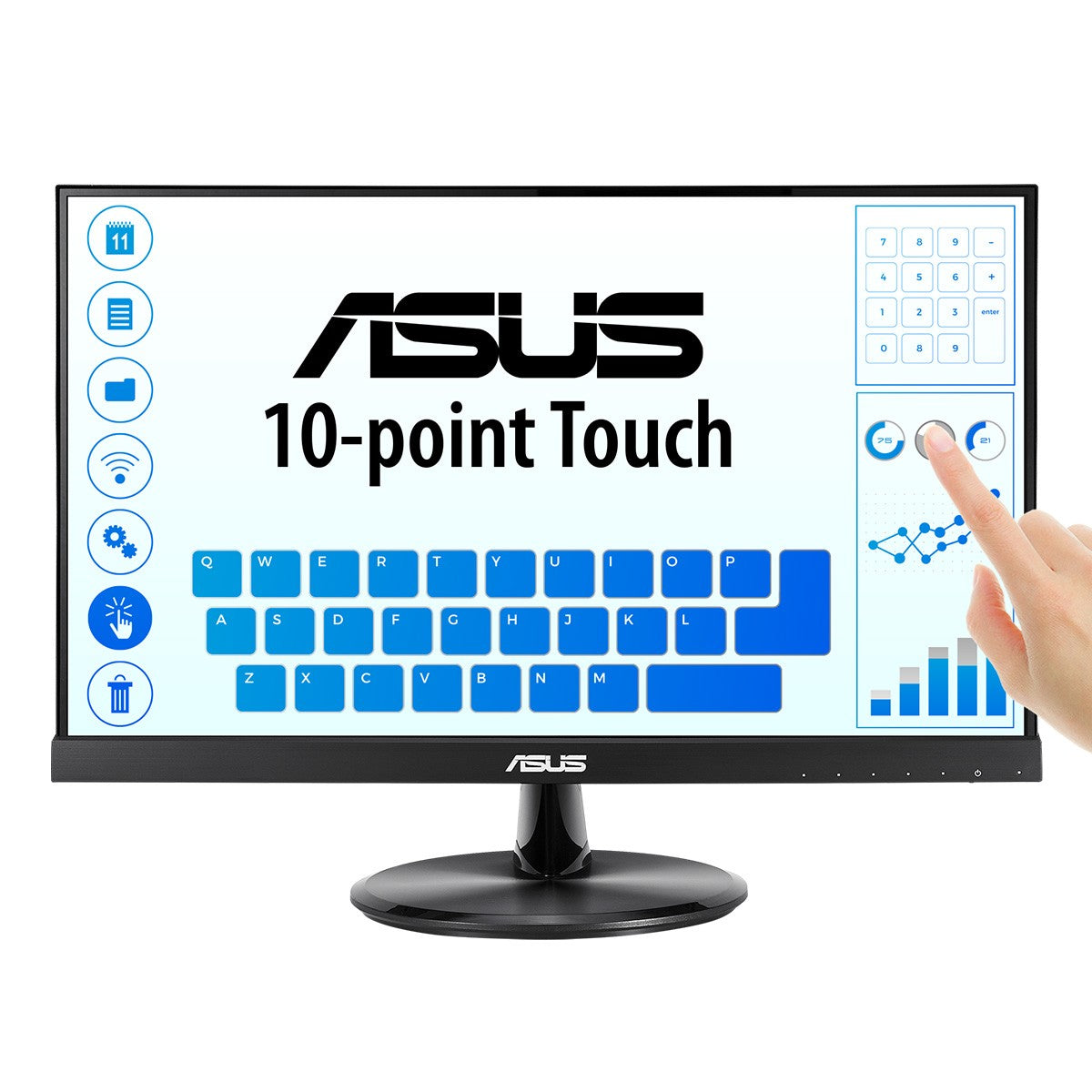 ASUS VT229H - 54,6 cm (21.5") - 1920 x 1080 Pixel - Full HD - LED - 5 ms - Schwarz - Monitor