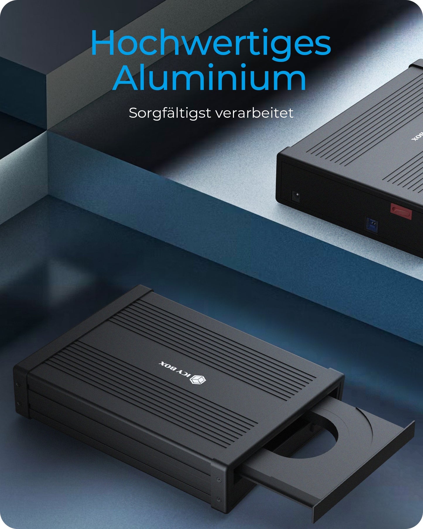ICY BOX IB - 525 - U3 für 1x 5,25" SATA DVD/Blue - Ray Laufwerk - schwarz - 13,3 cm (5.25") - SATA III - 5 Gbit/s - 3.2 Gen 1 (3.1 Gen 1) - USB Typ - C - Schwarz - Gehäuse