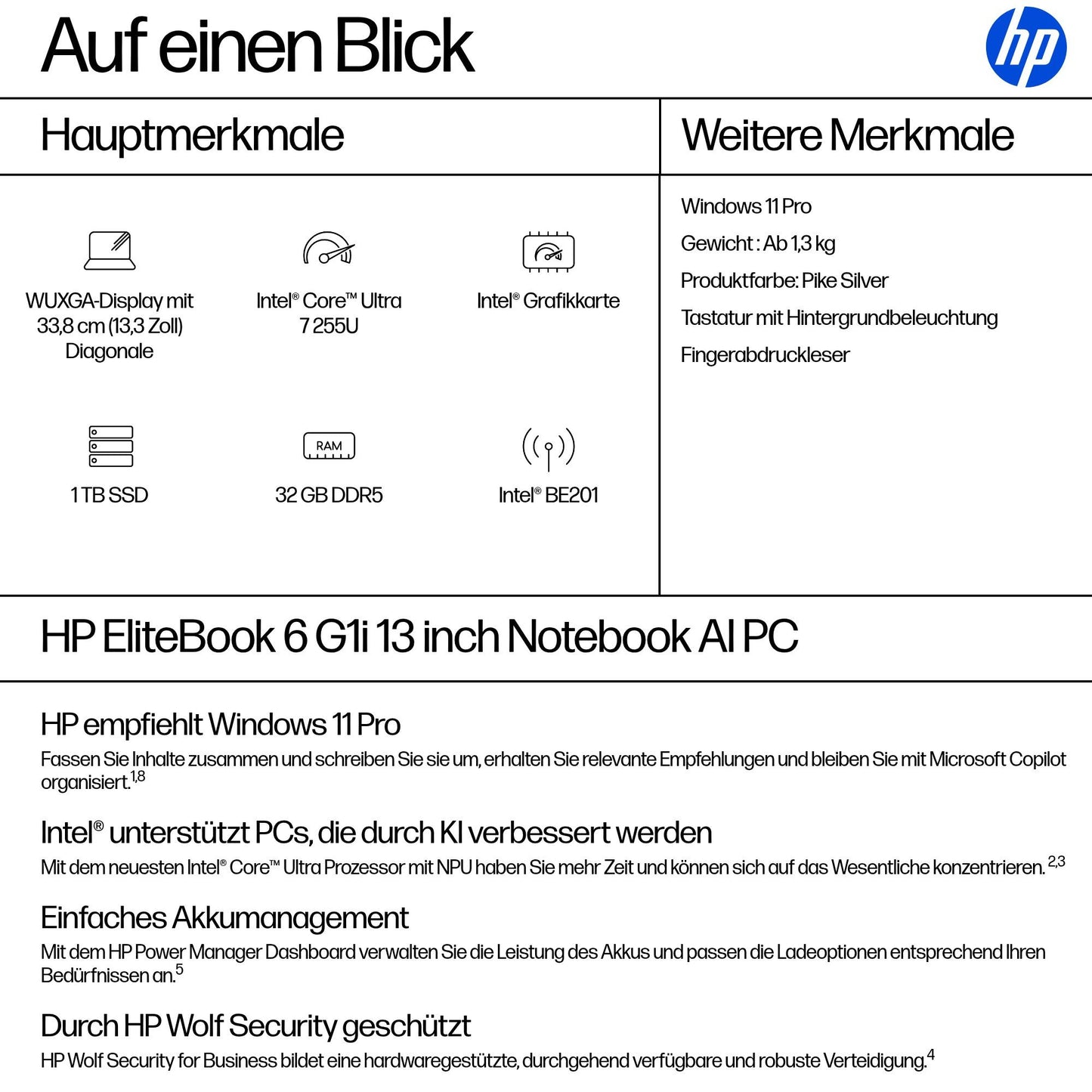 HP EliteBook 6 G1i Intel Core Ultra 7 255U - 7 - Core Ultra 7 - Notebook