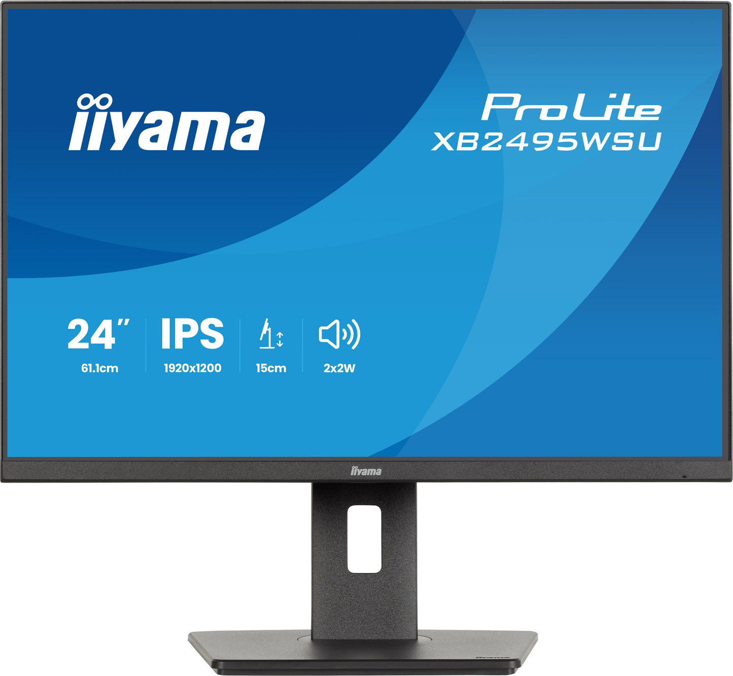 Iiyama 24iWIDE LCD 1920 x 1200 WUXGA 100 Hz IPS panel LED Bl. Pivot HeightAdjust - Monitor
