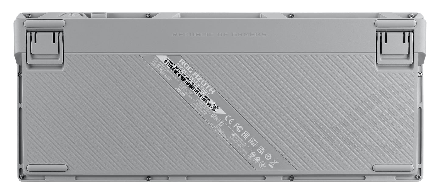 ASUS ROG Azoth White - Verkabelt & Kabellos - USB + RF Wireless + Bluetooth - Mechanischer Switch - QWERTZ - RGB - LED - Weiß - Tastatur