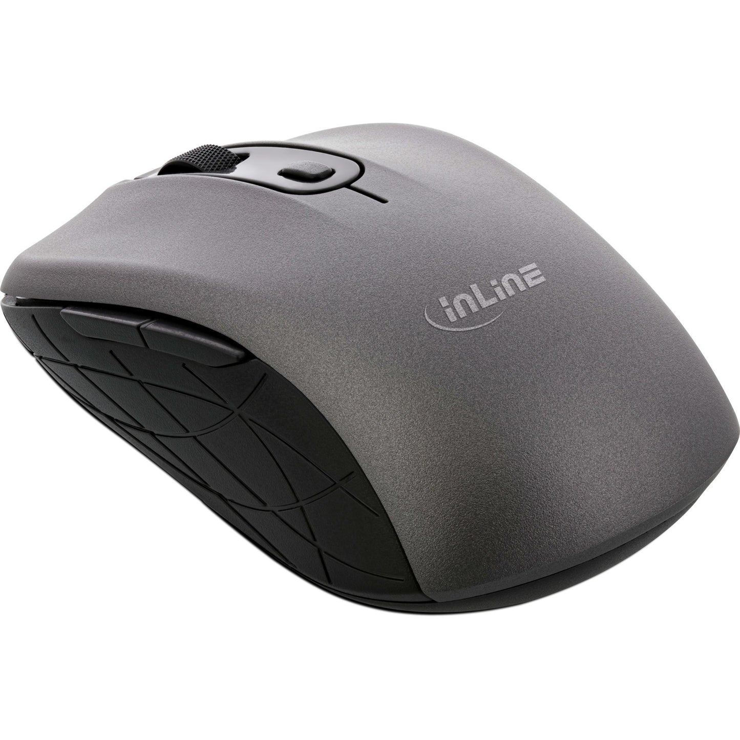 InLine Maus 3 - in - 1 - Bluetooth + 2x 2.4GHz Funk - 5 Tasten - optisch - grau/schwarz - Maus