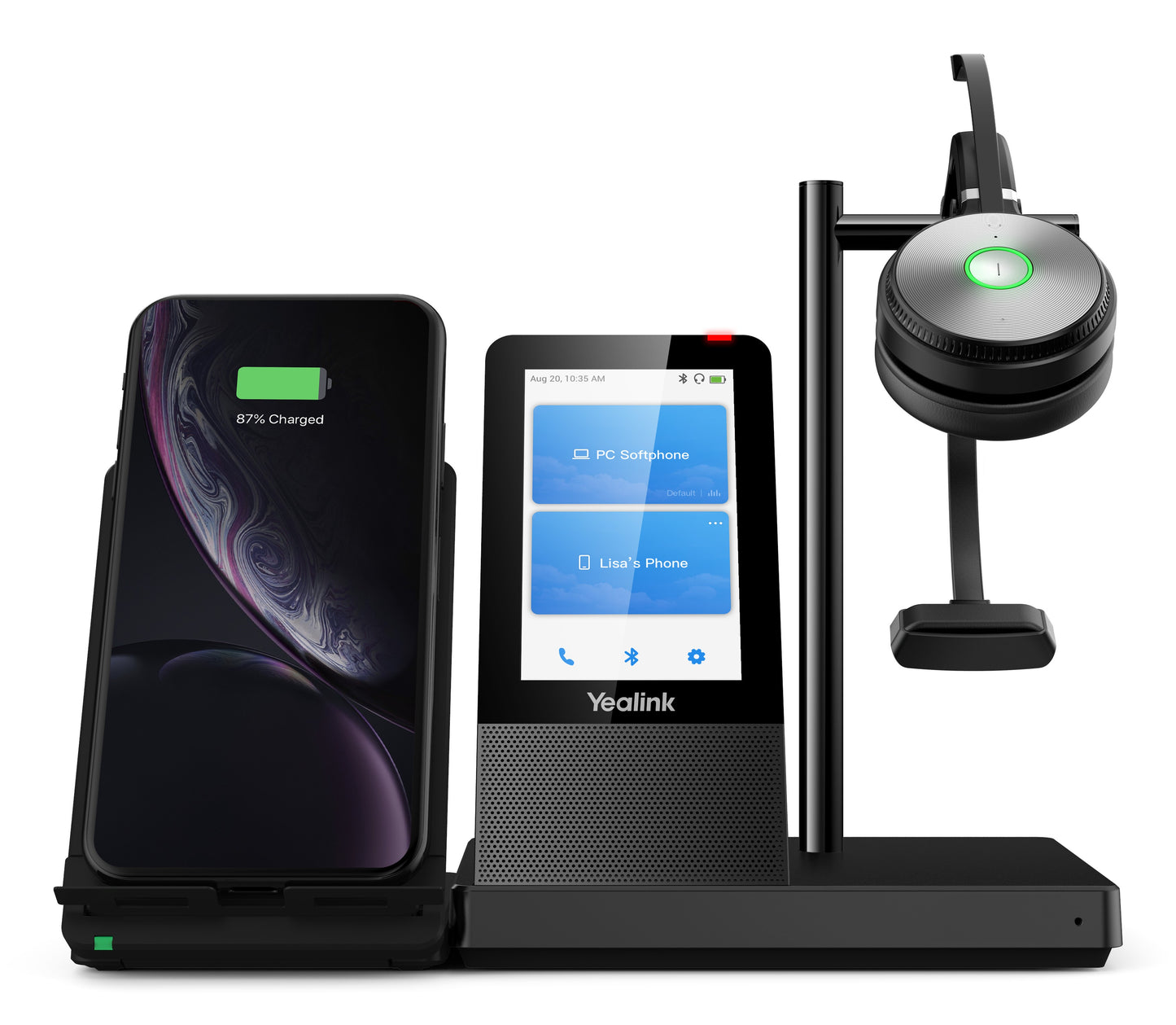 Yealink WH66 Mono UC - Kabellos - Büro/Callcenter - 20 - 20000 Hz - 80 g - Kopfhörer - Schwarz - Headset