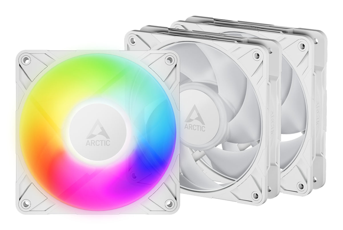 Arctic P12 Rgb Gehäuseluefter Pro A - Rgb Pwm White 3 pcs - Gehäuse - 3.000 rpm - Kühler