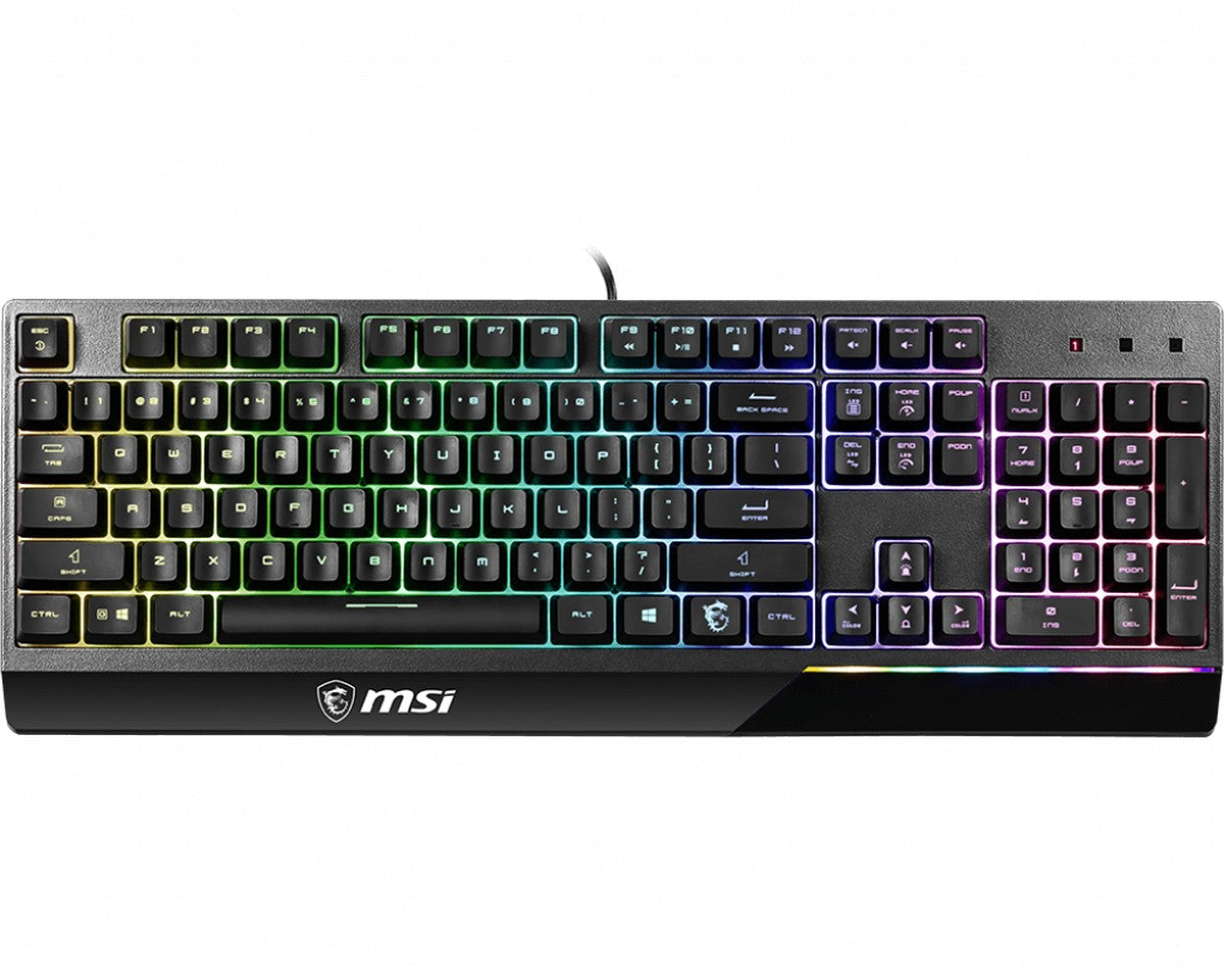 MSI Vigor GK30 - Kabelgebunden - USB - Mechanischer Switch - QWERTZ - RGB - LED - Schwarz - Tastatur