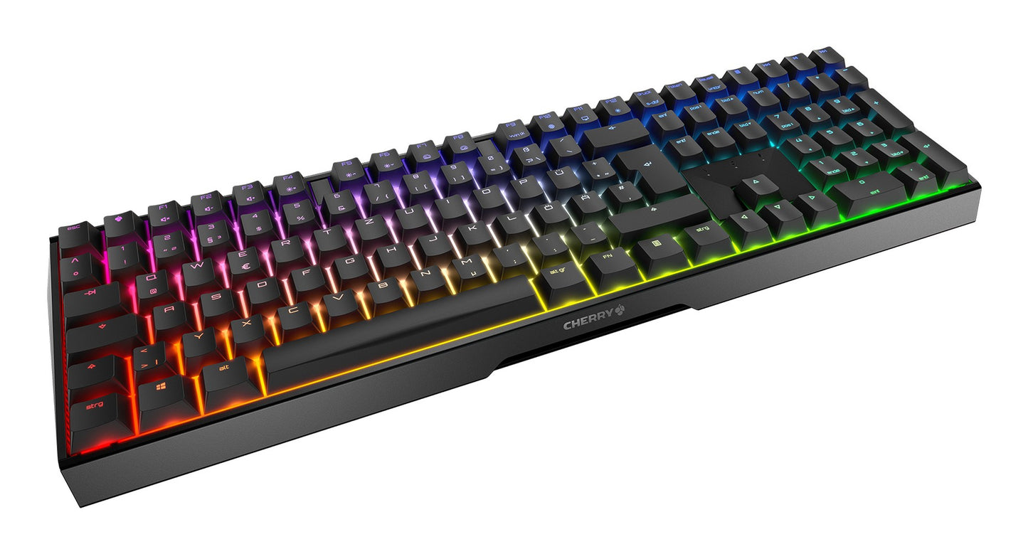Cherry MX 3.0S RGB - Kabelgebunden - USB - Mechanischer Switch - QWERTZ - RGB - LED - Schwarz - Tastatur
