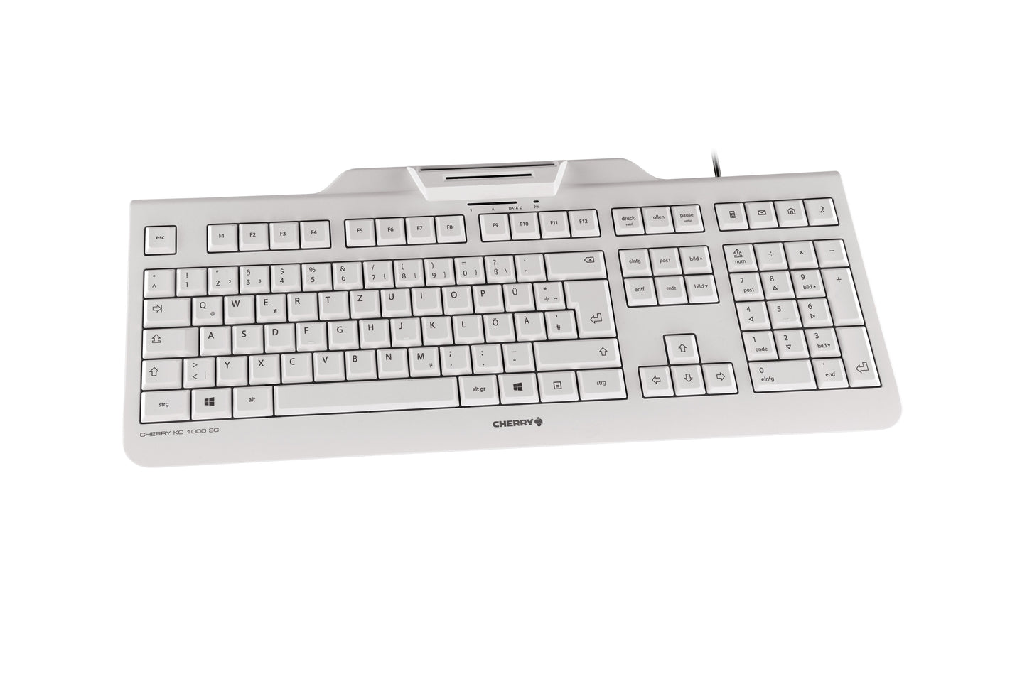 Cherry KC 1000 SC - 105 Tasten QWERTZ - Grau, Weiß - Tastatur