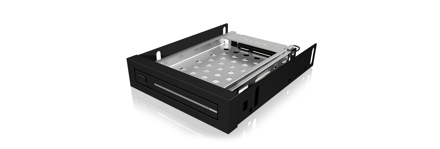 ICY BOX IB - 2216StS - 1bay 2.5" SATA Wechselrahmen - 1x 2,5" SATA HDD zu 1x SATA Host - schwarz - 8,89 cm (3.5") - Speicherlaufwerkbehälter - Schwarz - 2.5" - SATA - SATA II - Aluminium - Kunststoff - Gehäuse