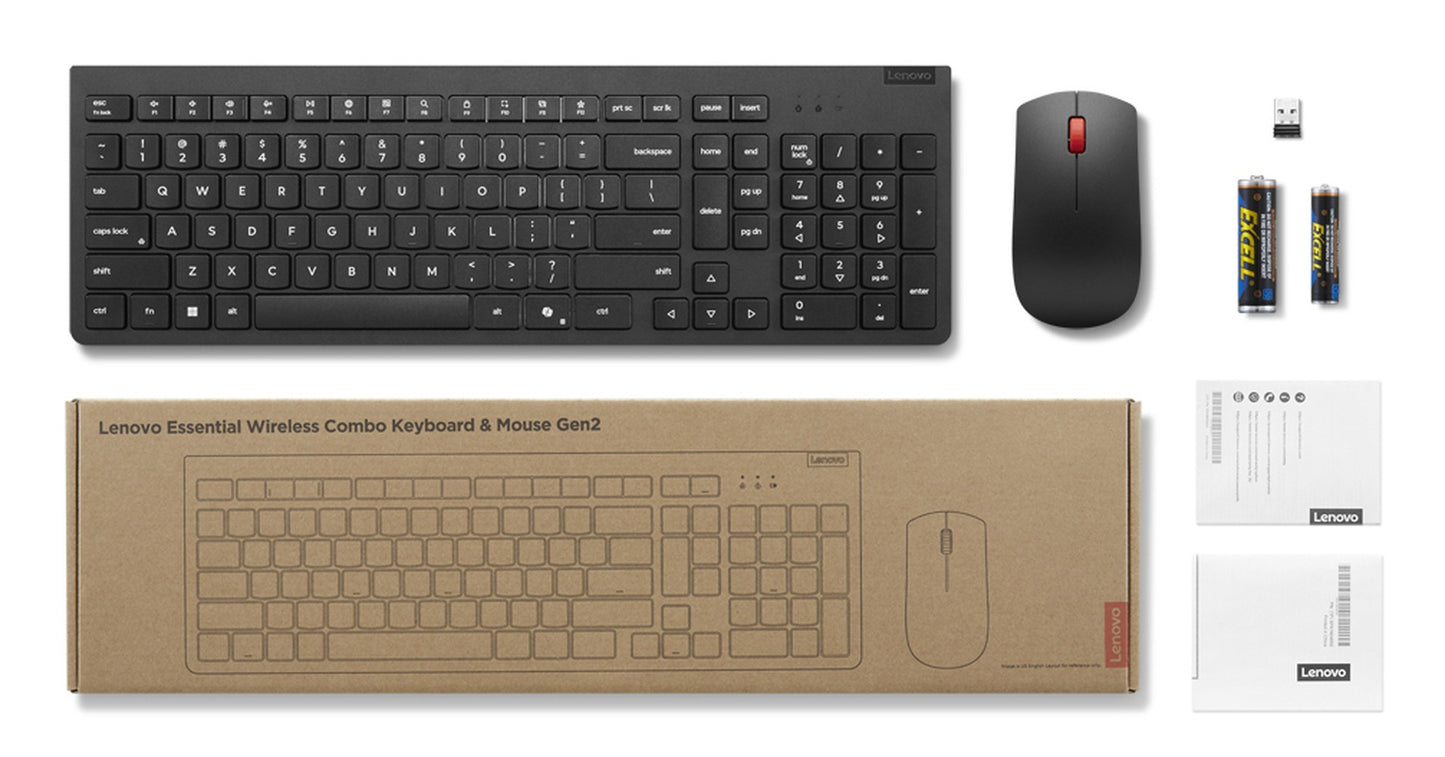 Lenovo Essential Wireless Combo Gen 2 - Optisch - Tastatur