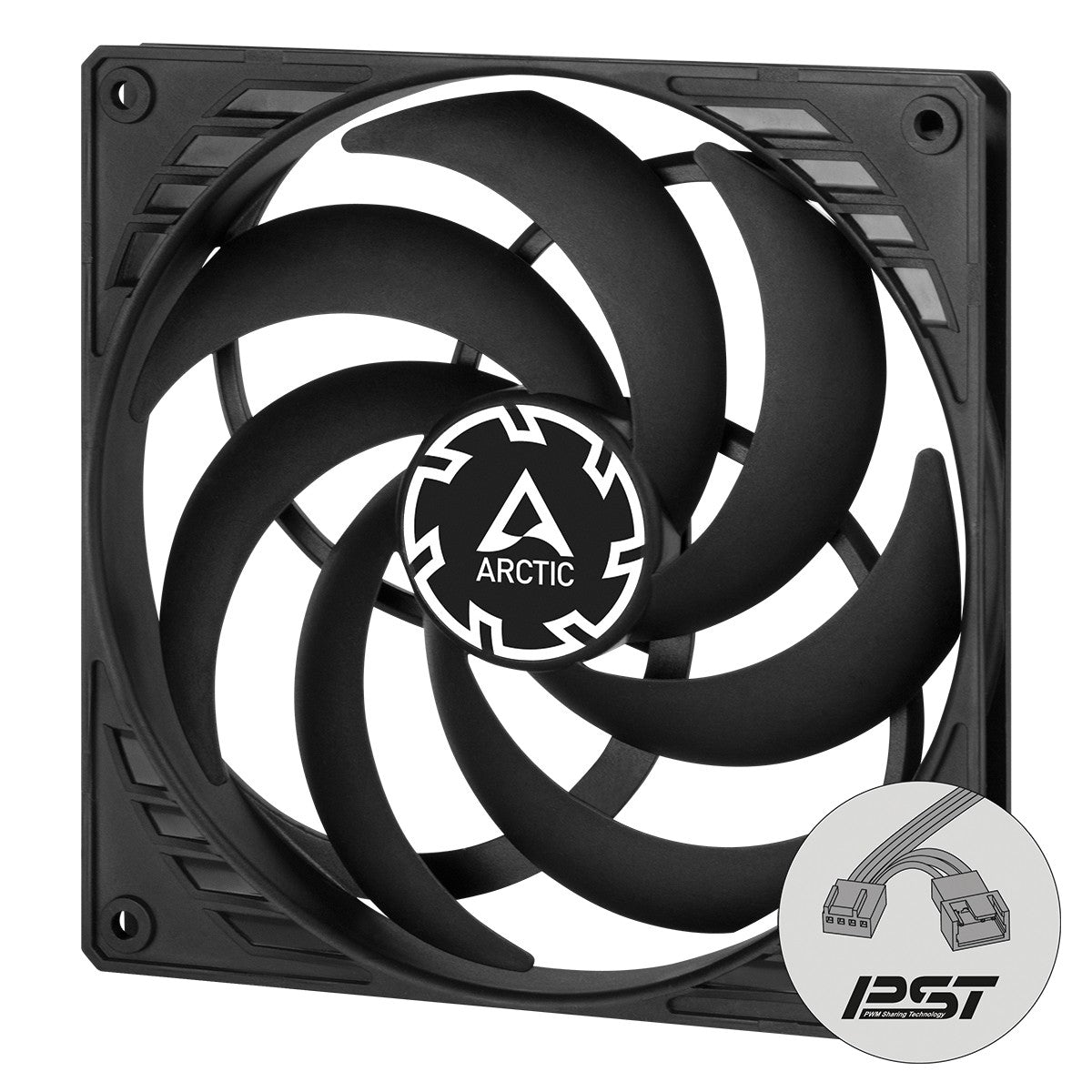 Arctic P14 Slim PWM PST 140 mm PWM Lüfter optimiert für statischen Druck mit integriertem Y - Kabel - Ventilator - 14 cm - 1800 RPM - 0,3 Sone - 52 cfm - 88,35 m³/h - Kühler