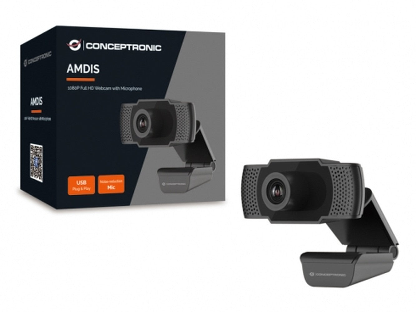 Conceptronic 1080P Full HD Webcam with Microphone - Webcam