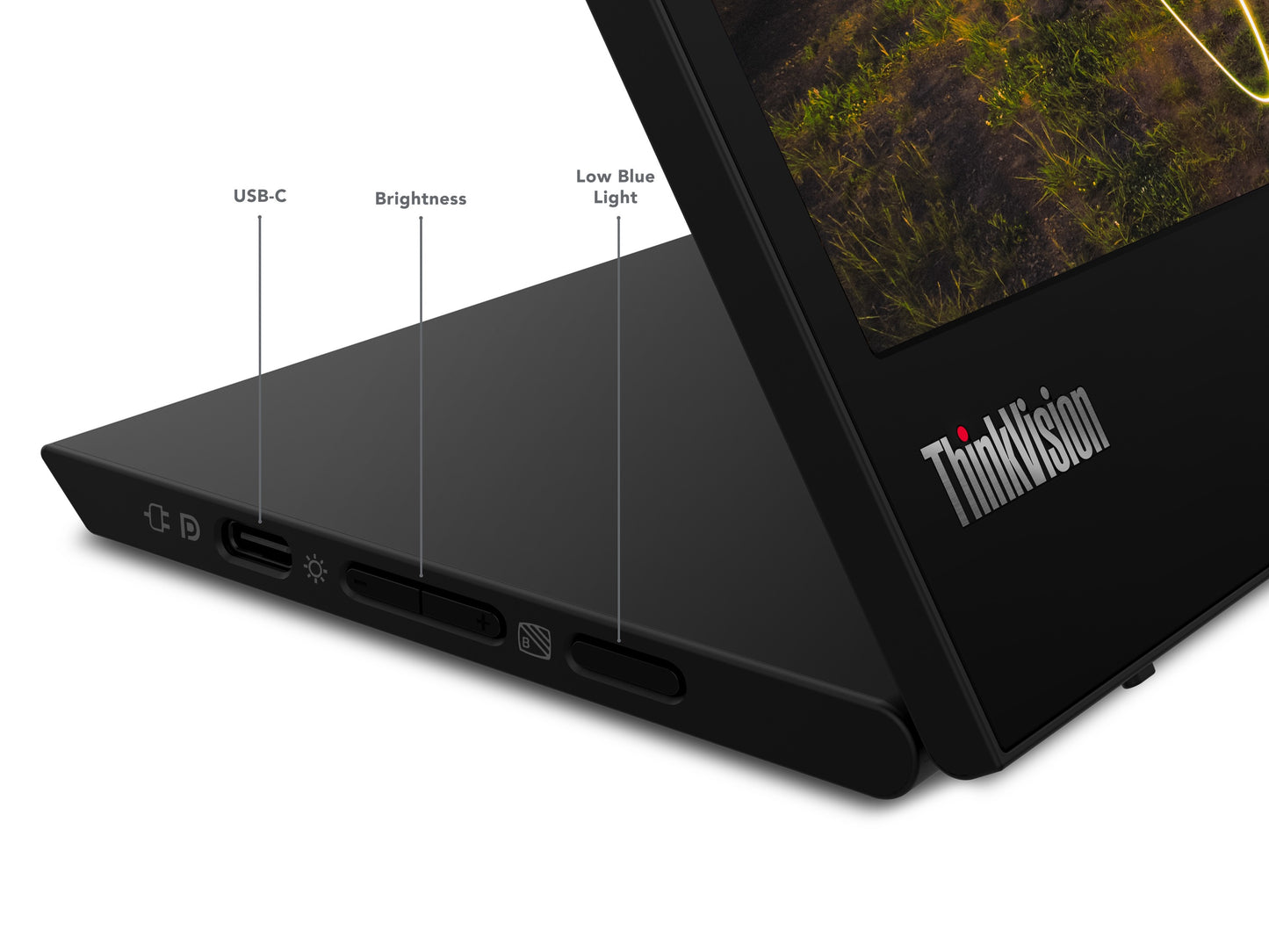 Lenovo ThinkVision M15 - 39,6 cm (15.6") - 1920 x 1080 Pixel - Full HD - LED - 14 ms - Schwarz - Monitor