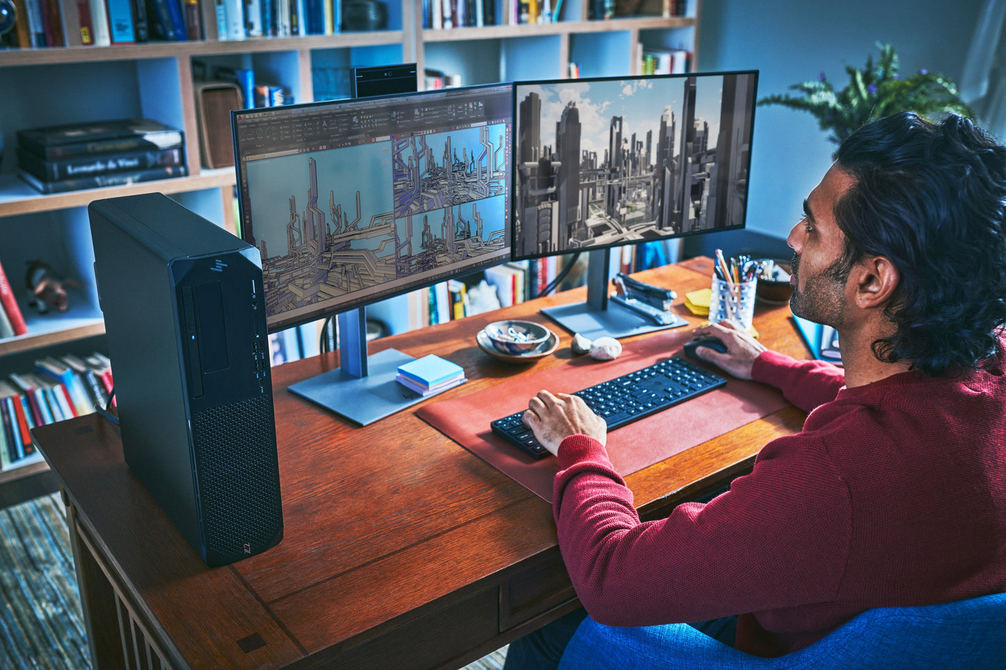 HP Z24q G3 QHD - Display - 60,5 cm (23.8") - 2560 x 1440 Pixel - Quad HD - LCD - 5 ms - Silber - Monitor