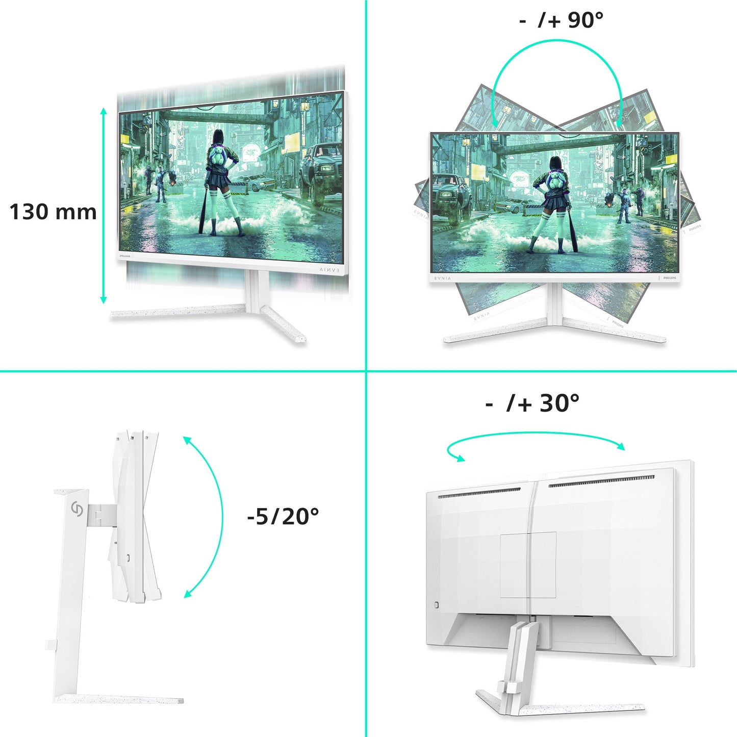 Philips 23.8' 16 9 Fast IPS - 60,5 cm - Monitor