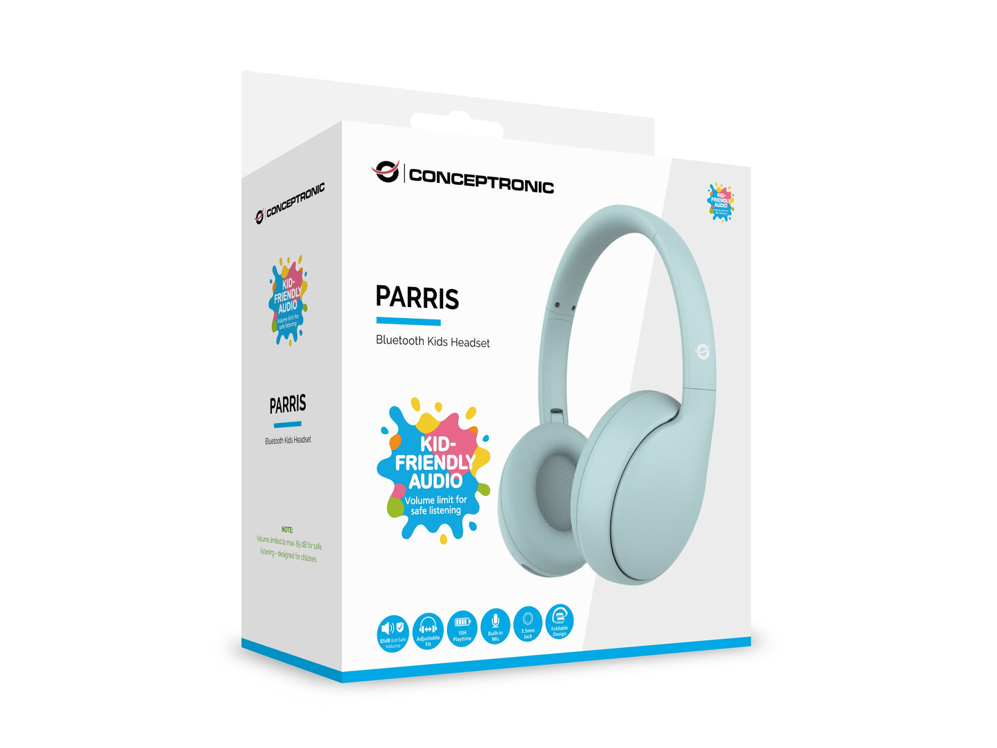 Conceptronic Headset Kids Wireless BT6.0/Mikro 85dB 10Std bl - 20 KHz - Headset