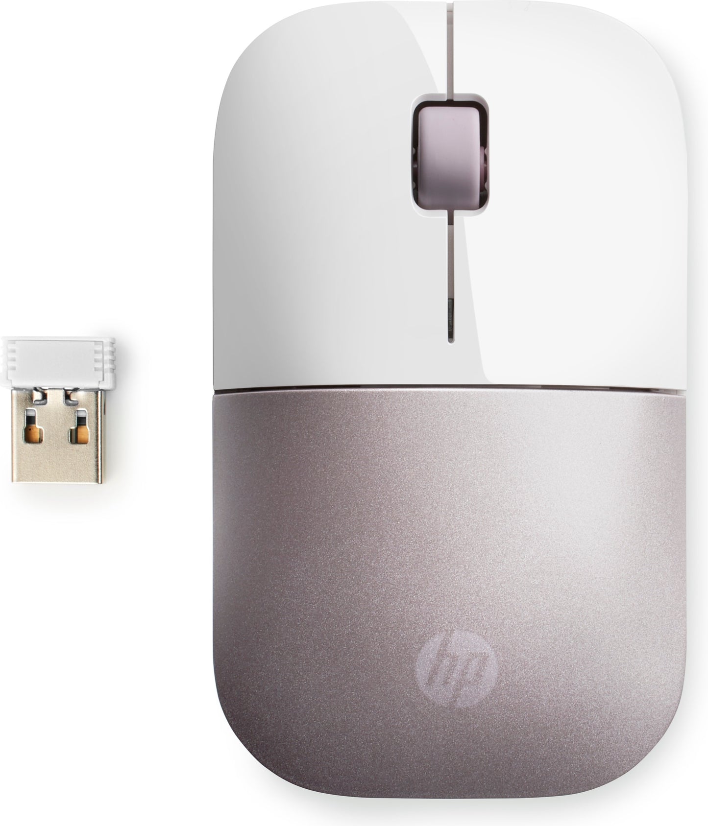 HP Wireless Z3700 – weiß/pink - Beidhändig - RF Wireless - 1200 DPI - Pink - Weiß - Maus