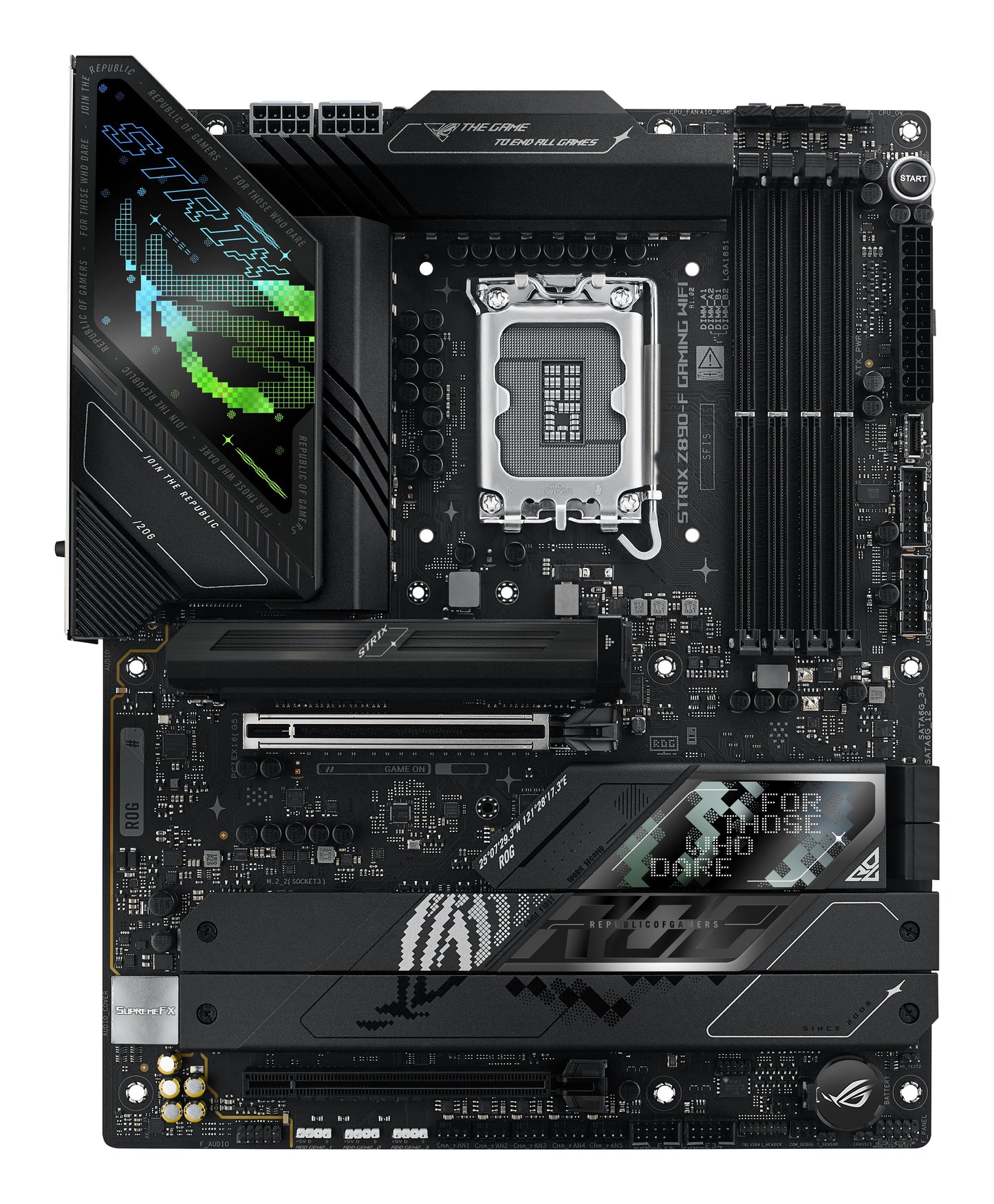 ASUS ROG STRIX Z890 - F GAMING WIFI, Intel, LGA 1851 (Socket V1), Intel Core Ultra (Series 2), DDR5 - SDRAM, 192 GB, DIMM - Intel Sockel 1851 (Core Ultra 100&200) - Mainboard