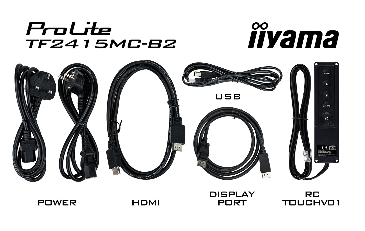 Iiyama ProLite TF2415MC - B2 - 60,5 cm (23.8") - 1920 x 1080 Pixel - Full HD - LED - 16 ms - Schwarz - Monitor