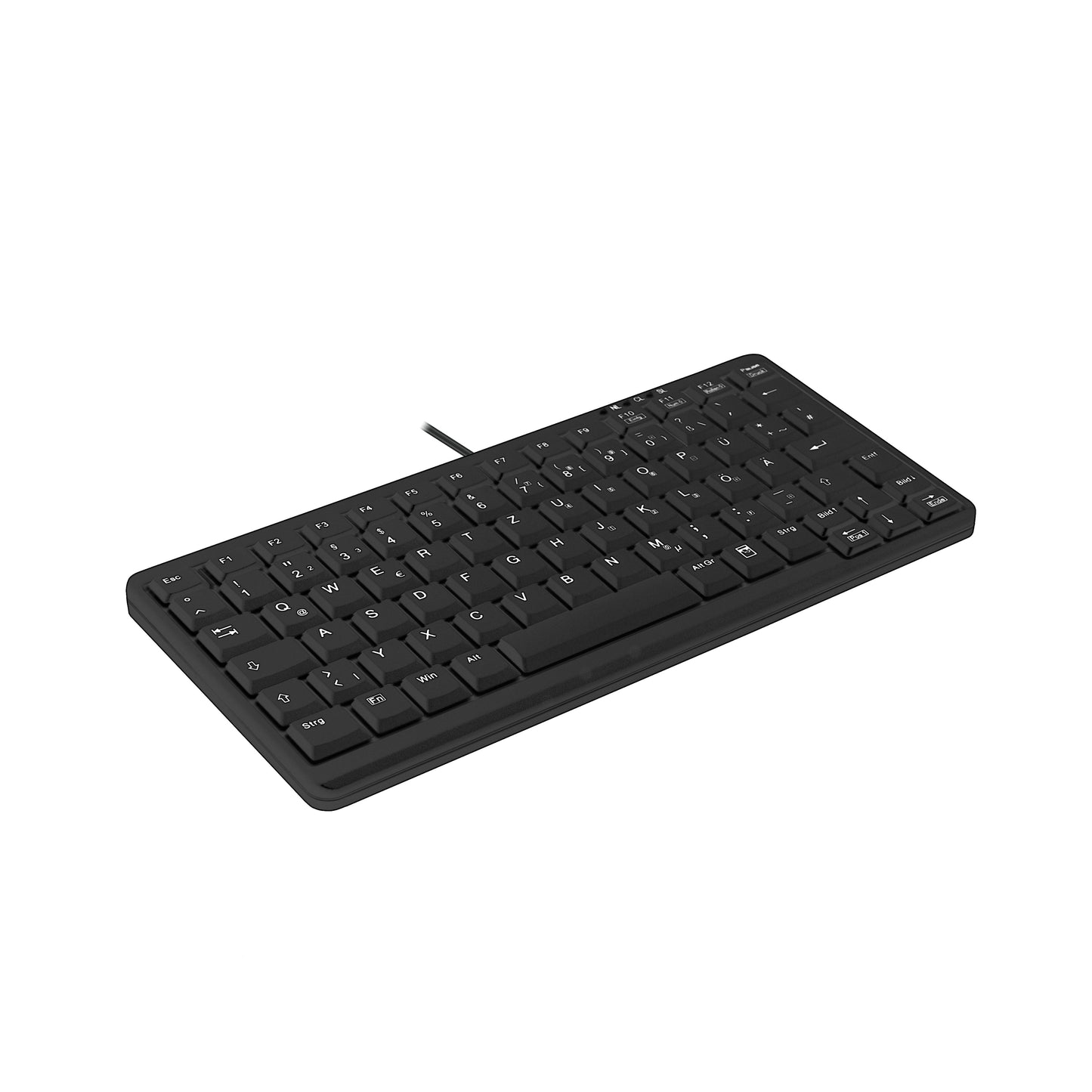 Active Key Contour Design Active Key Contour Industrietastatur IP68 Mini Kabelgebunden Schwarz DE 4100 - Mini - Kabelgebunden - USB - Scherenschalter - Schwarz - Tastatur