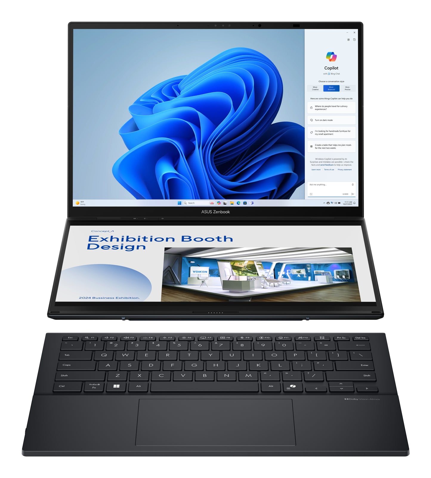 ASUS Zenbook Duo UX8406CA - QL263W Intel Core Ultra 9 - Core Ultra 9 - Notebook