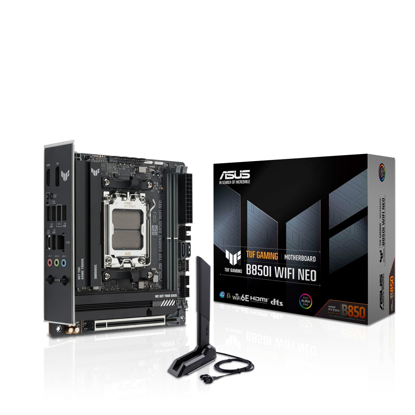 ASUS TUF GAMING B850I WIFI NEO (AMD,AM5,DDR5,ATX) - AMD Sockel AM5 (Ryzen Zen4) - ATX - Mainboard