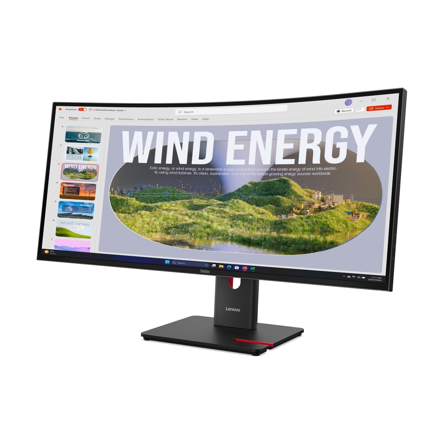 Lenovo ThinkVision T34 86,4 cm/34" Flachbildschirm (TFT/LCD) - 3.440x1.440 TFT - Monitor