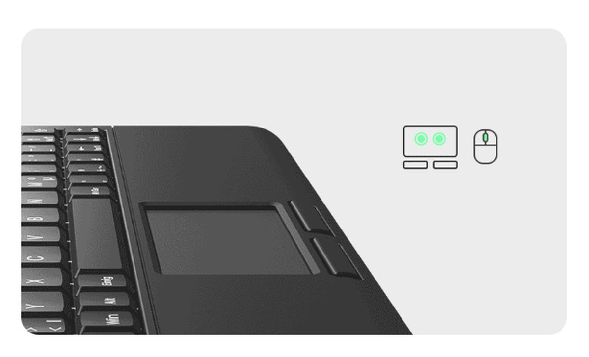 KeySonic KSK - 3210ELU (DE) - Super - Mini Tastatur - Hintergrundbeleuchtung - Touchpad - schwarz - Kabelgebunden - USB - Membran Key Switch - QWERTZ - LED - Schwarz - Tastatur