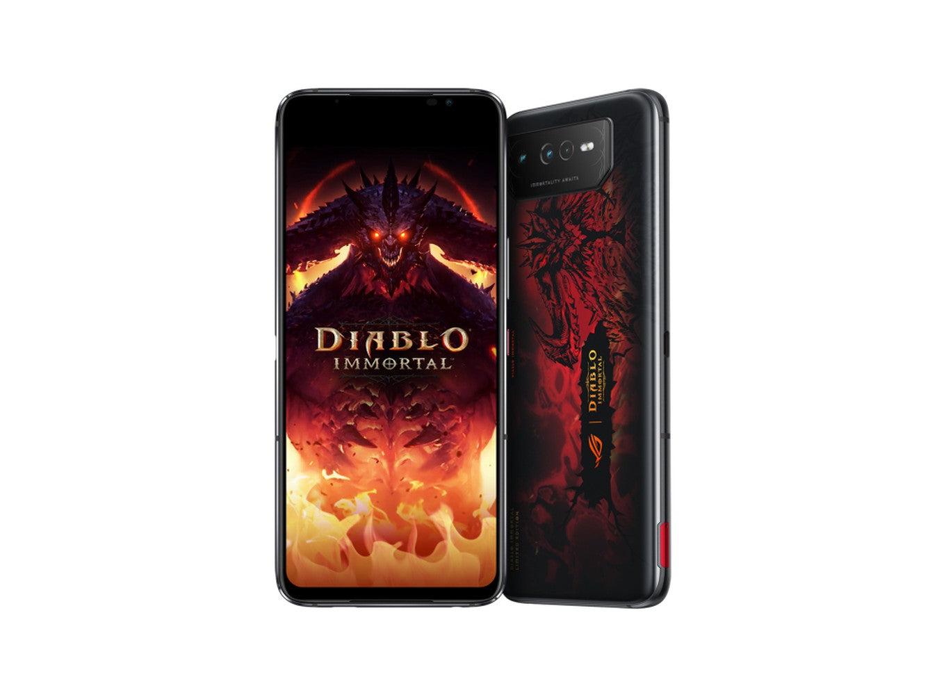ASUS ROG Phone 6 Diablo Immortal Edition - 17,2 cm (6.78") - 16 GB - 512 GB - 50 MP - Android 12 - Schwarz - Rot - Mobiltelefon