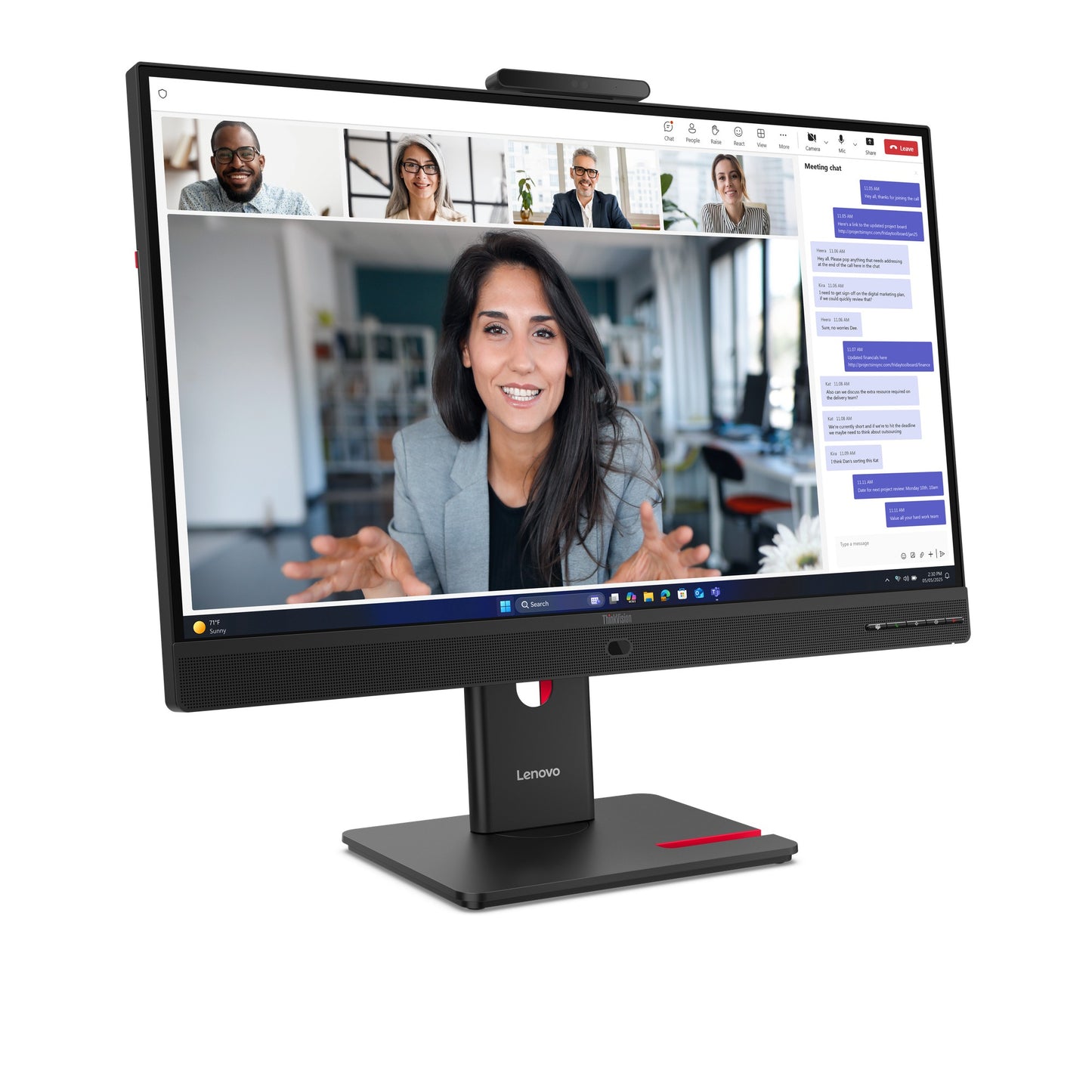 Lenovo ThinkVision T24 - 60,5 cm/23,8" Flachbildschirm (TFT/LCD) - 1.920x1.080 IPS - Monitor