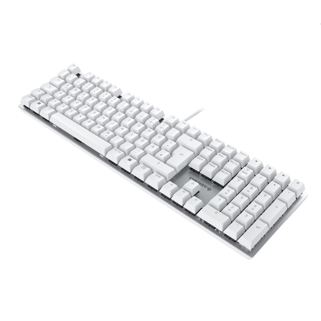 Cherry KC 200 MX - Volle Größe (100%) - Kabelgebunden - USB - Mechanischer Switch - QWERTZ - Silber - Weiß - Tastatur