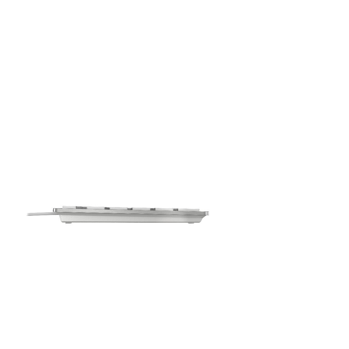 Cherry KC 6000 Slim - Volle Größe (100%) - Kabelgebunden - USB - Mechanischer Switch - AZERTY - Silber - Weiß - Tastatur