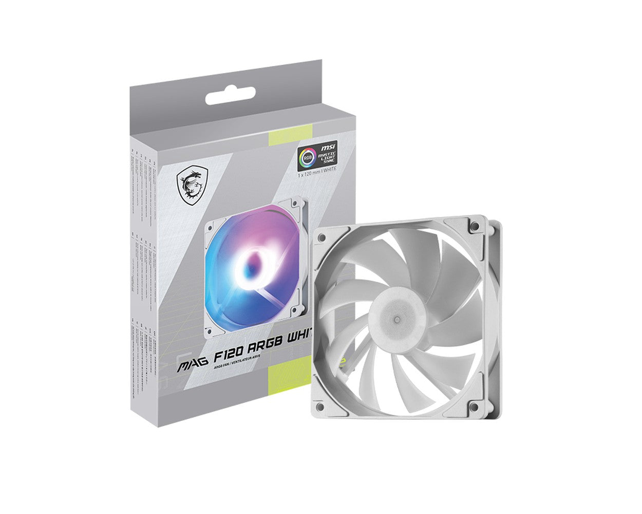 MSI MAG F120 ARGB White GehA¤uselA fter Single Pack - Kühler