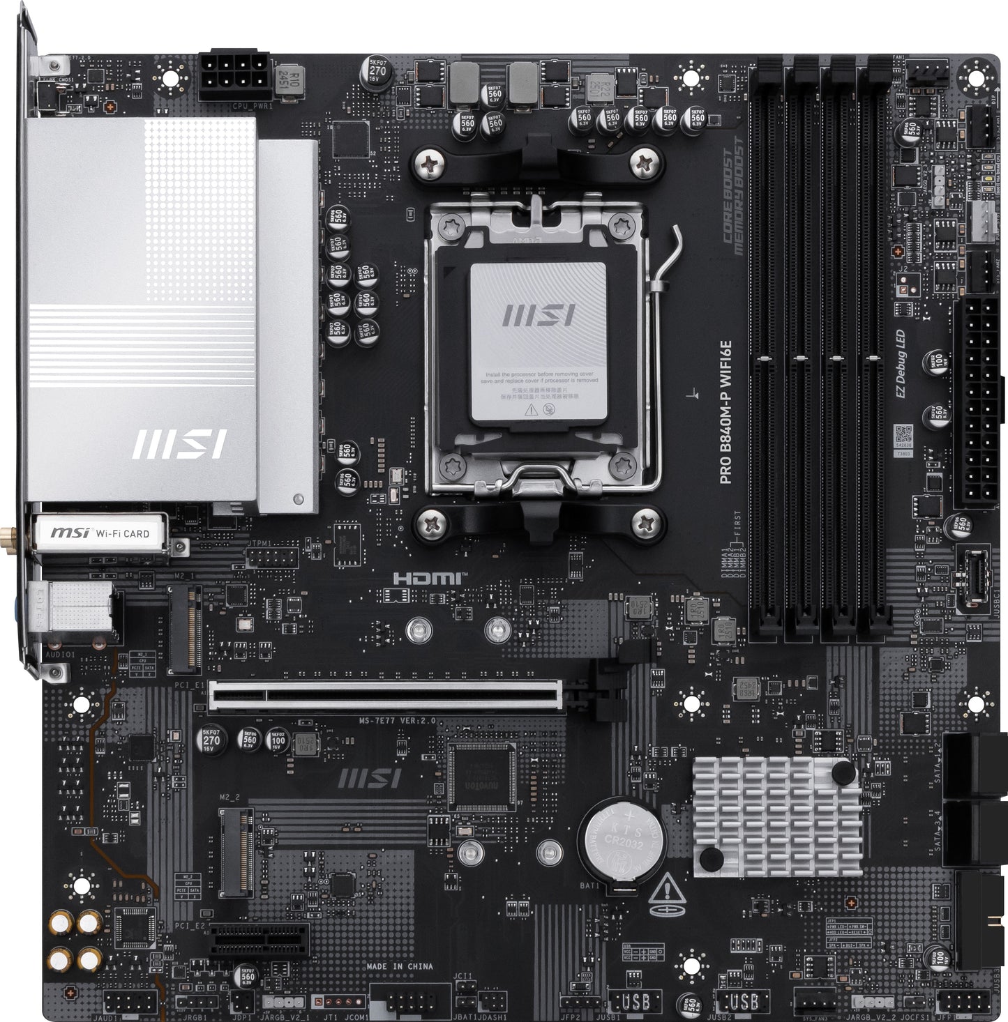 MSI PRO B840M - P WIFI6E - mATX - Mainboard