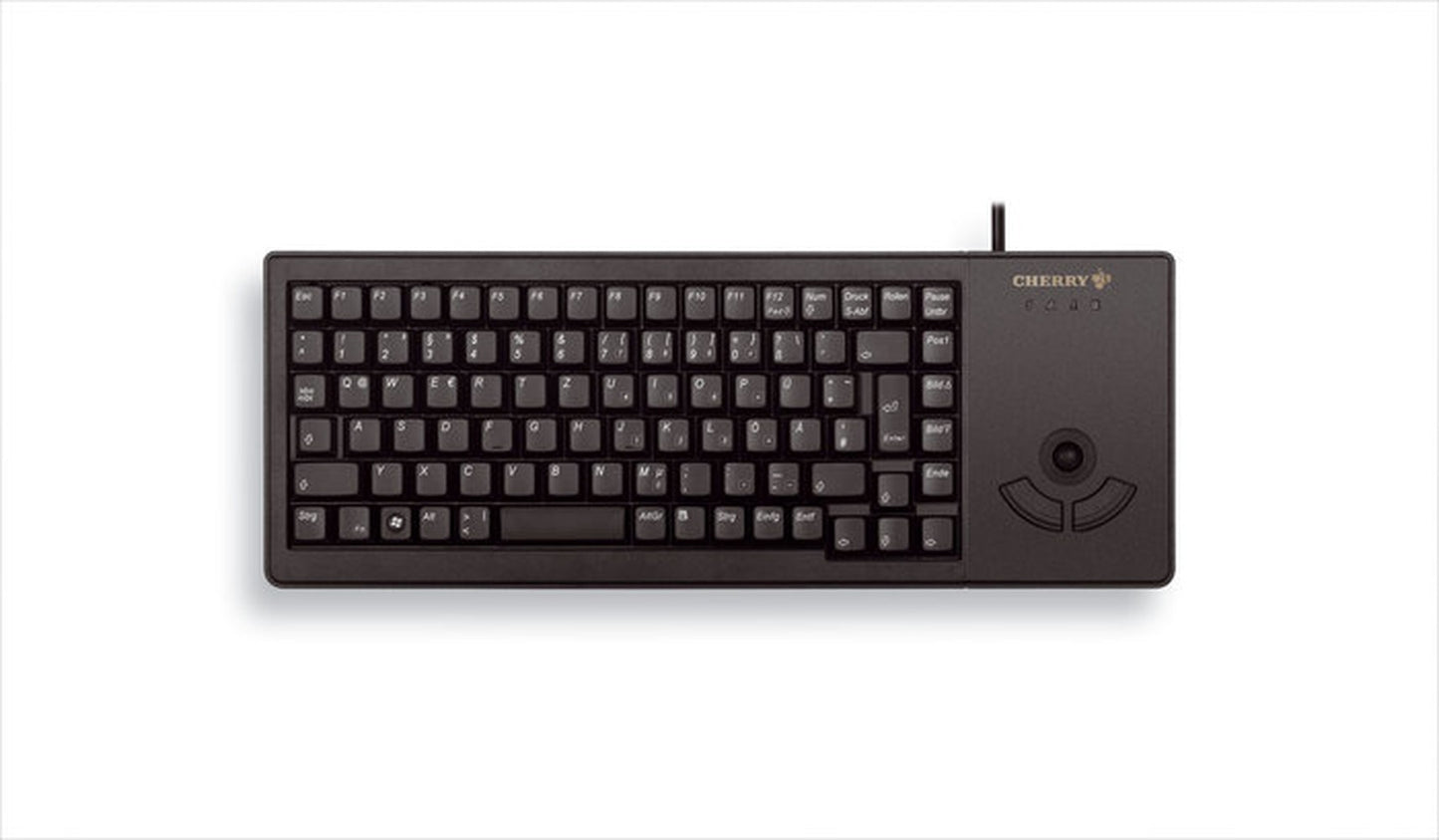 Cherry XS Trackball - Volle Größe (100%) - Kabelgebunden - USB - QWERTY - Schwarz - Tastatur