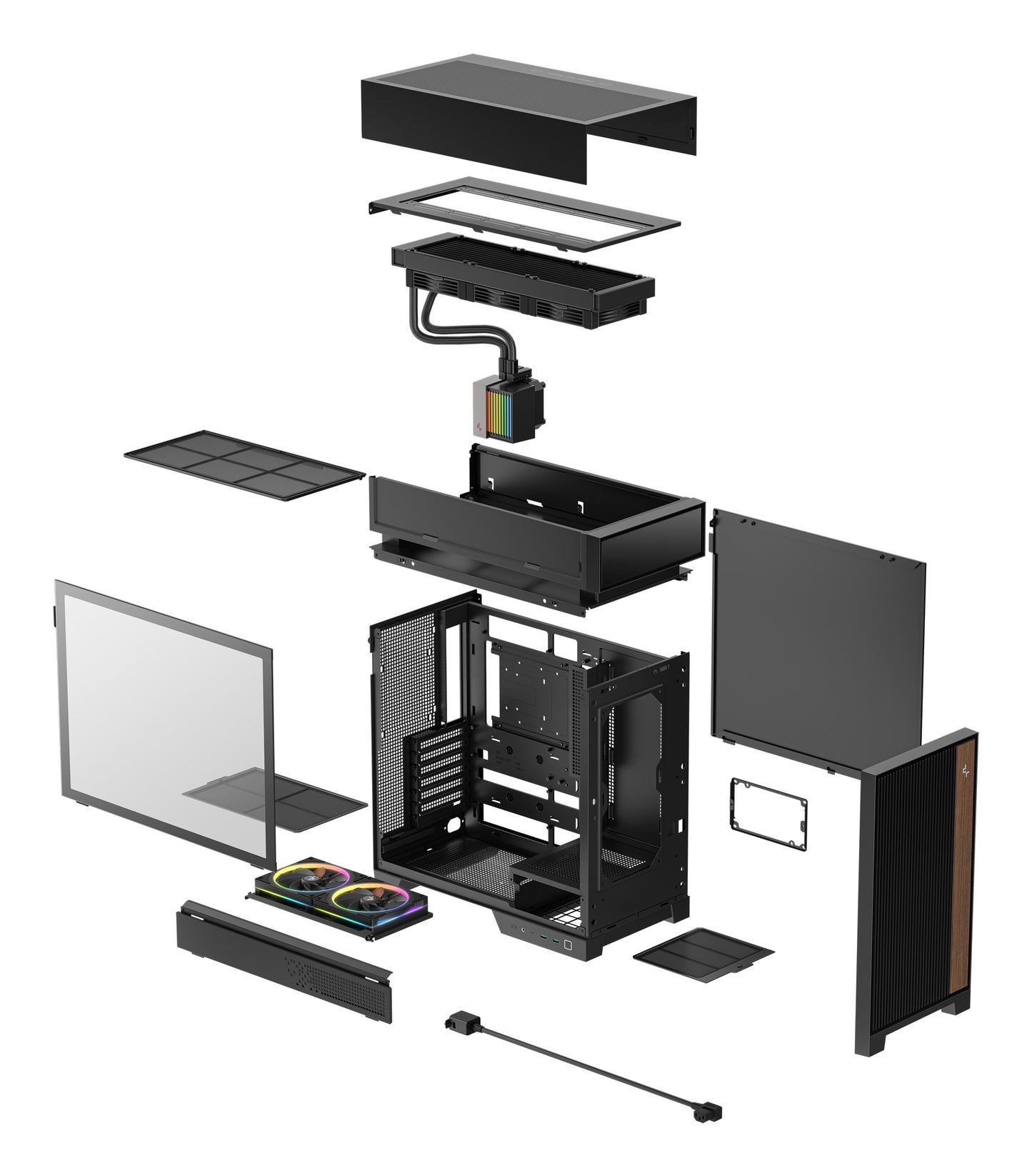 Deepcool Midi Cl6600 360mm AIO Black - Gehäuse