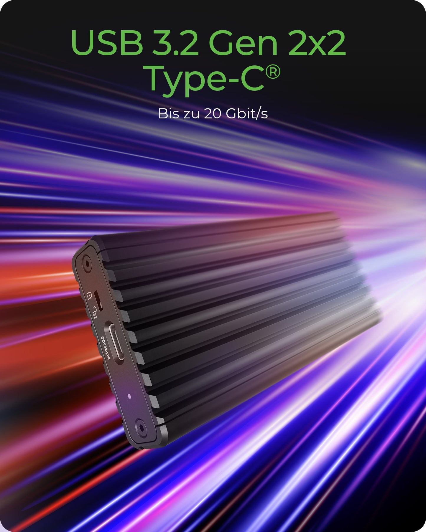 ICY BOX IB - 1917M - C32a Speichergehäuse M.2 NVMe USB - C - USB Typ C - USB 3.0 - Gehäuse
