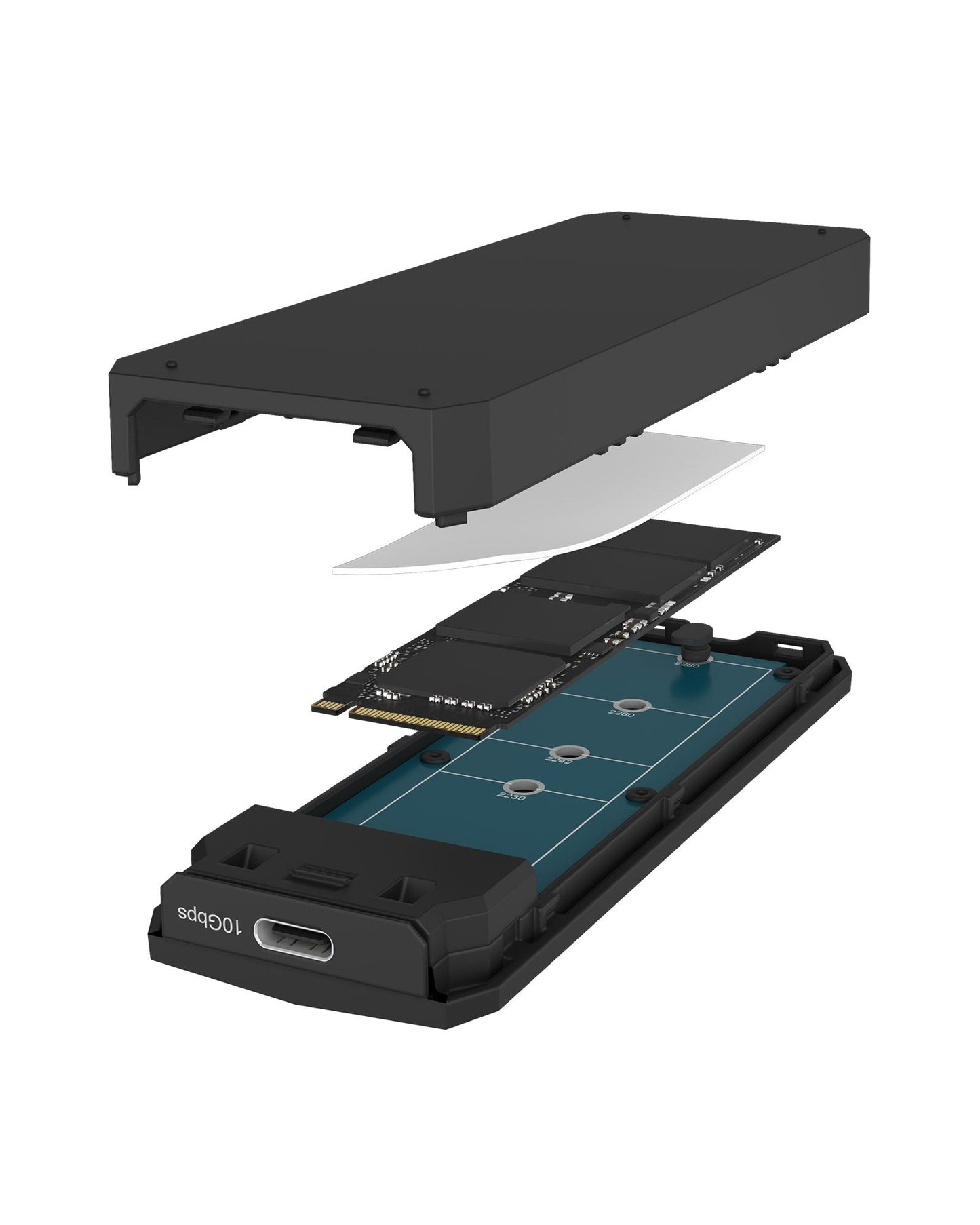 ICY BOX Geh. Spade Case 1805 NVMe M.2 USB 3.2 Gen 2 Type - C - USB 3.0 - Gehäuse