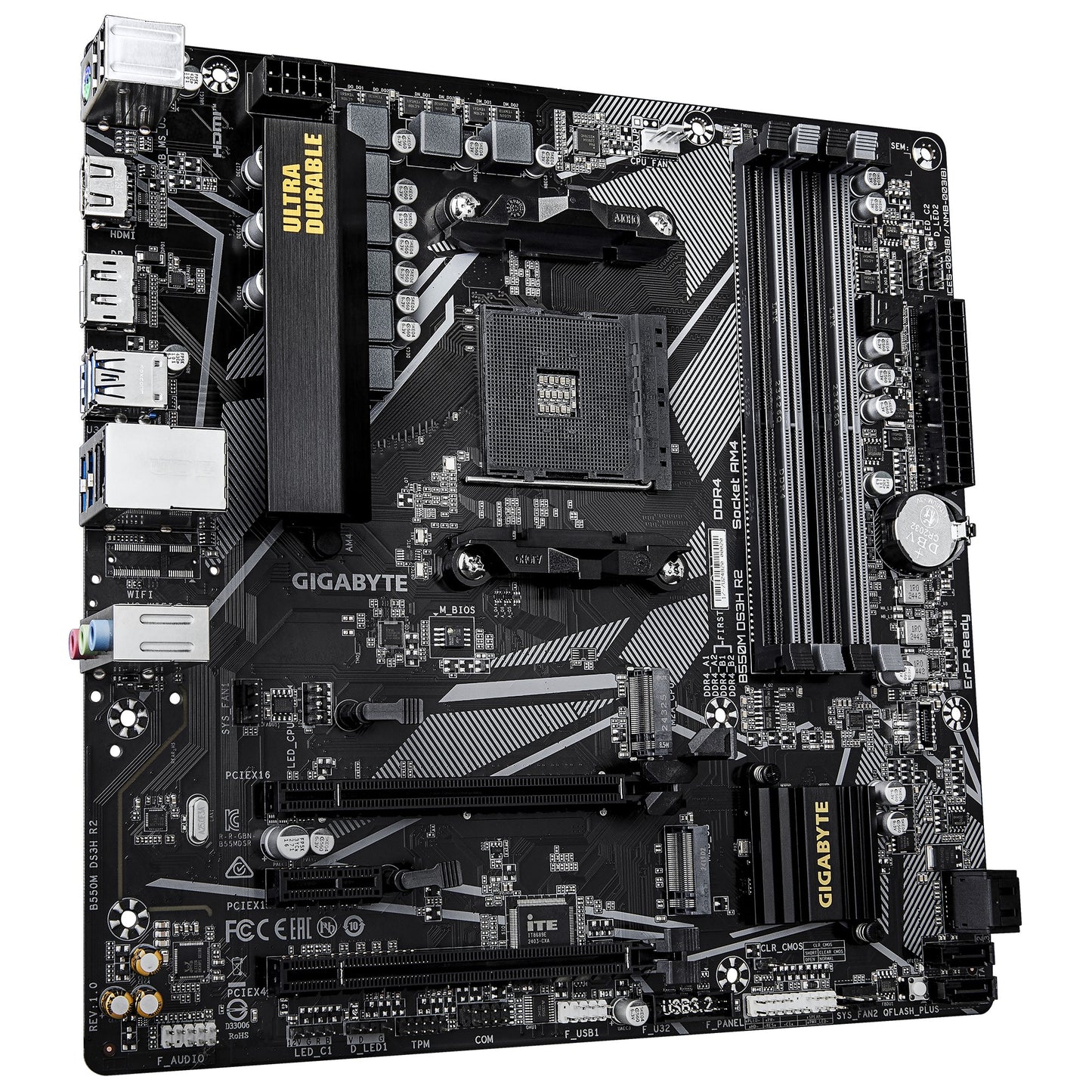 Gigabyte B550M DS3H R2 B550 AM4 mATX DDR4 - AMD Sockel AM4 (Ryzen) - Mainboard