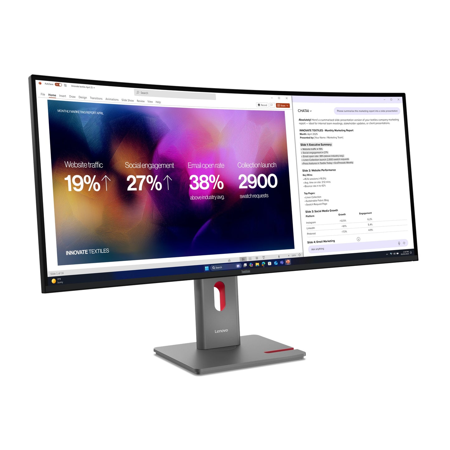 Lenovo ThinkVision P40WD - 40 40" Monitor - 100,8 cm - Monitor