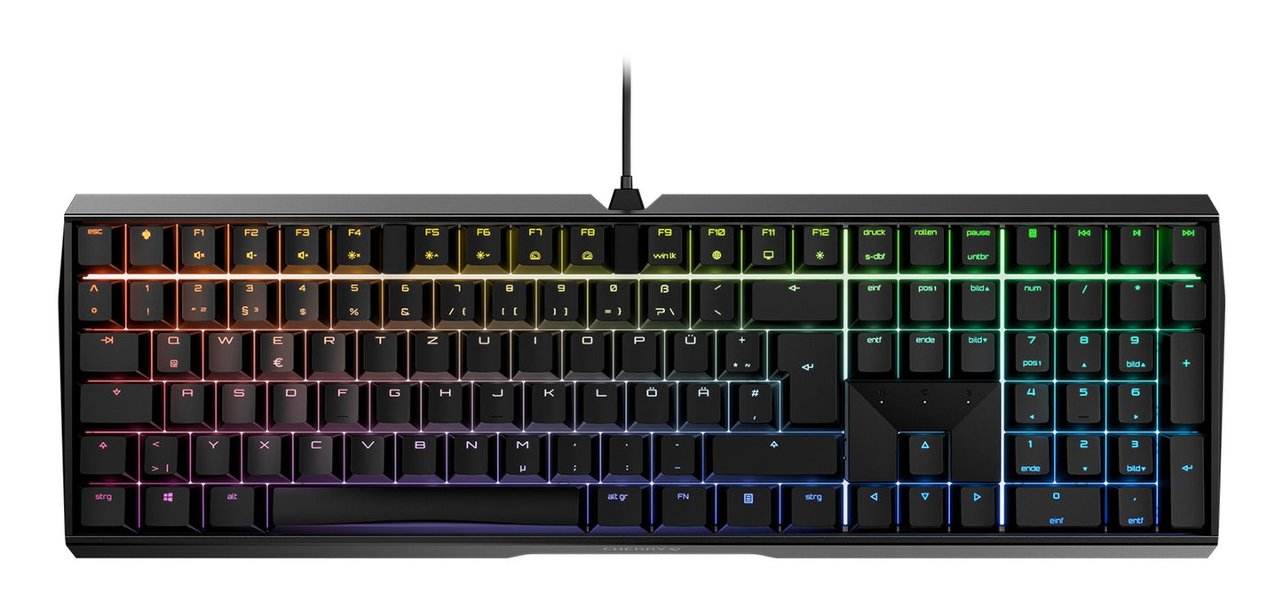 Cherry MX 3.0S RGB - Kabelgebunden - USB - Mechanischer Switch - QWERTZ - RGB - LED - Schwarz - Tastatur