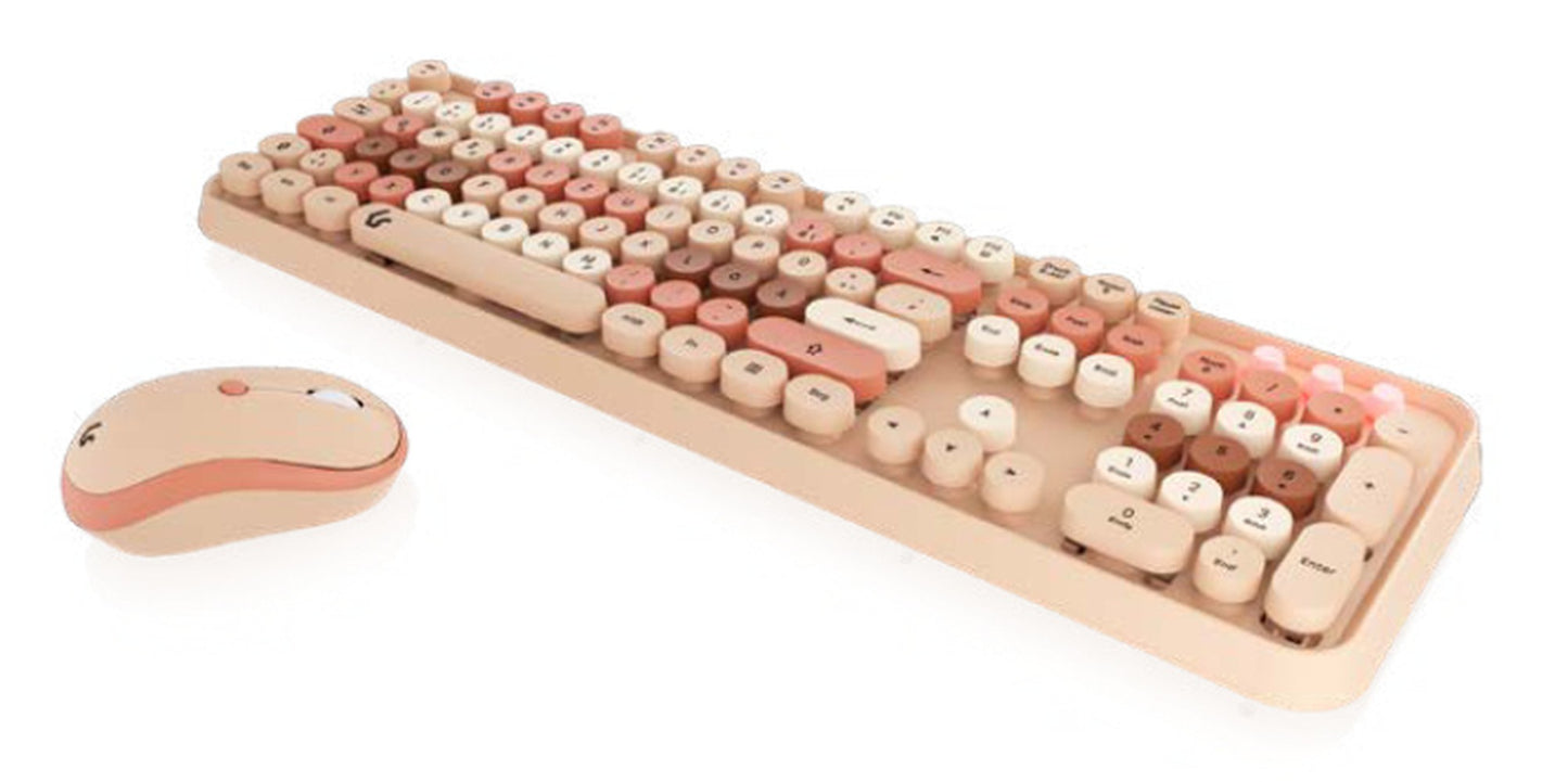KeySonic KSKM - 8200M - RF Maus - Set DE[Maus - Set Full - Size Tastatur runde - QWERTZ - Tastatur