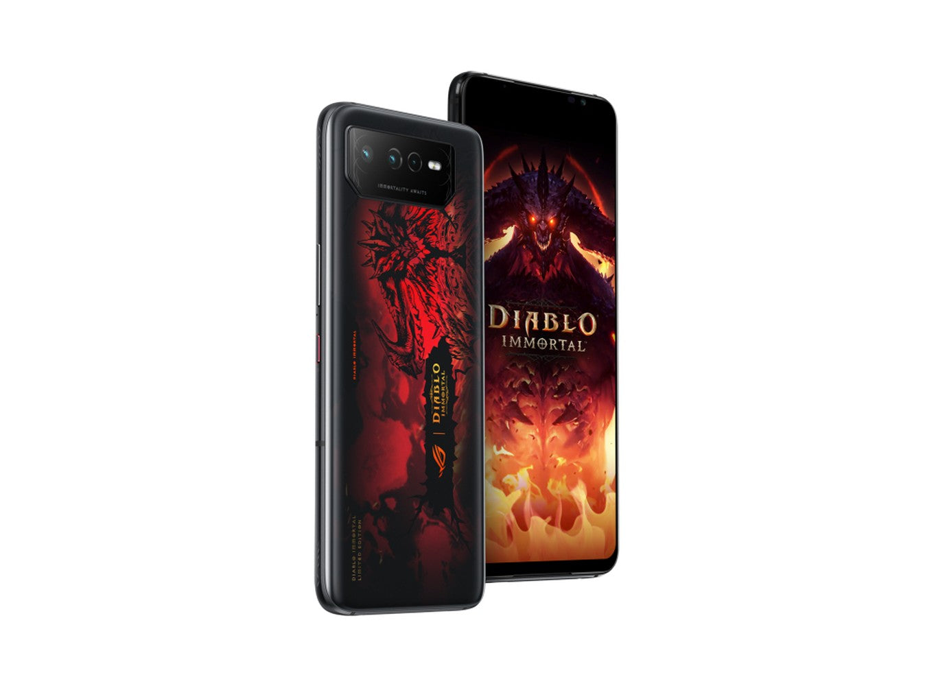 ASUS ROG Phone 6 Diablo Immortal Edition - 17,2 cm (6.78") - 16 GB - 512 GB - 50 MP - Android 12 - Schwarz - Rot - Mobiltelefon