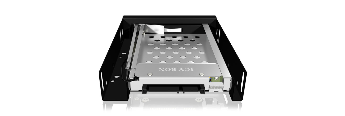 ICY BOX IB - 2216StS - 1bay 2.5" SATA Wechselrahmen - 1x 2,5" SATA HDD zu 1x SATA Host - schwarz - 8,89 cm (3.5") - Speicherlaufwerkbehälter - Schwarz - 2.5" - SATA - SATA II - Aluminium - Kunststoff - Gehäuse