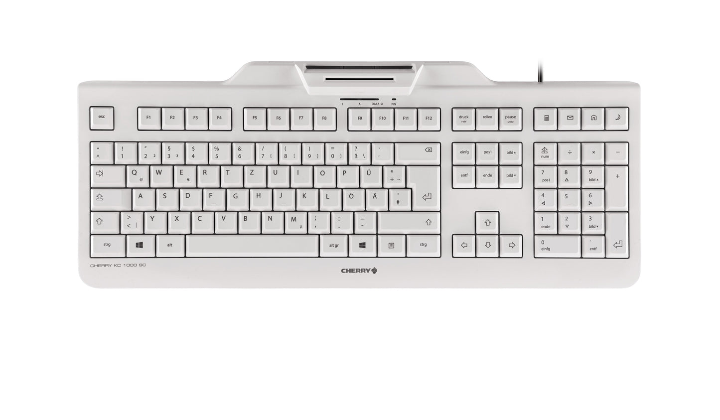 Cherry KC 1000 SC - 105 Tasten QWERTZ - Grau, Weiß - Tastatur