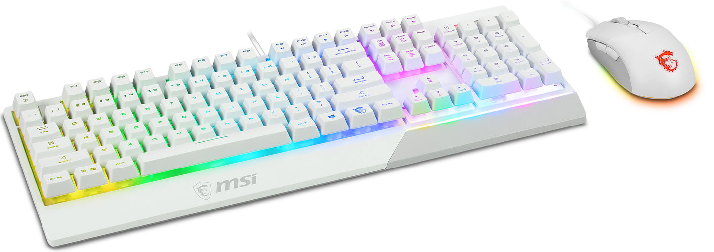 MSI S11 - 04DE305 - CLA - Kabelgebunden - USB - Mechanischer Switch - QWERTZ - RGB - LED - Weiß - Tastatur