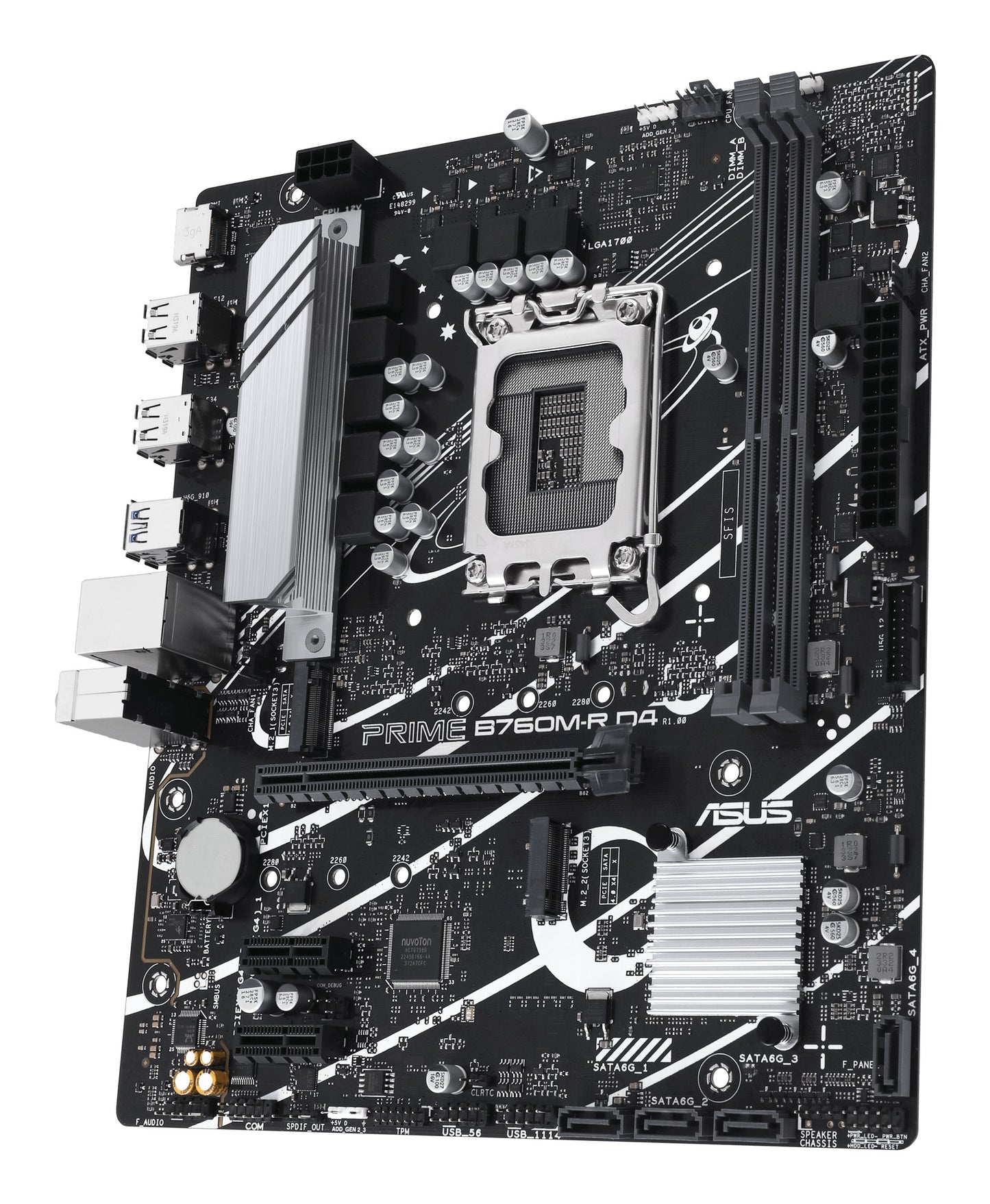 ASUS PRIME B760M - R D4 - Intel - LGA 1700 - Intel Core i9 14th Gen - Intel Core i3 12th Gen - Intel Core i3 13th Gen - Intel Core i5 12th Gen,... - LGA 1700 - DDR4 - SDRAM - 64 GB - Mainboard