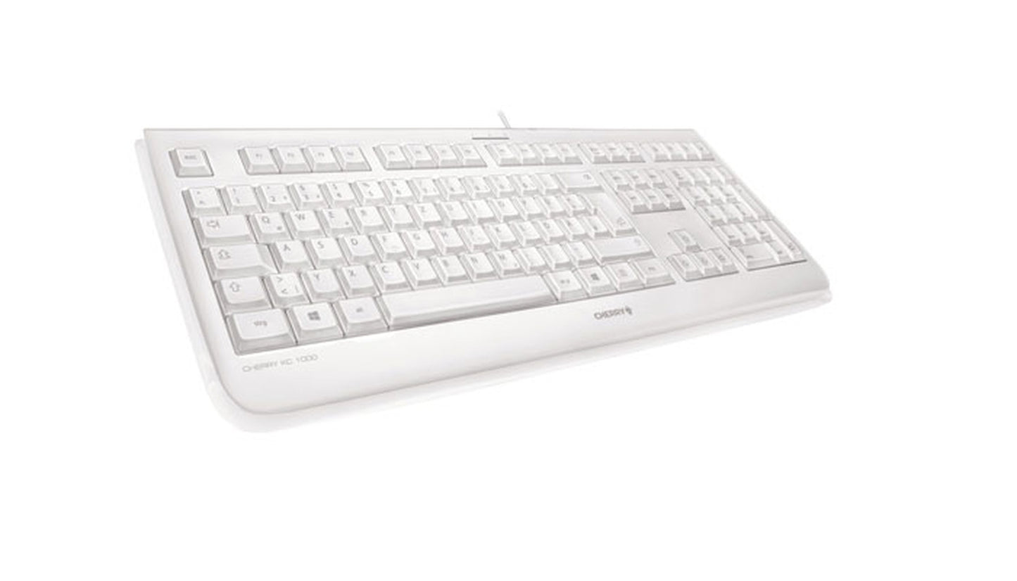 Cherry KC 1068 Corded CH - Layout weiss/grau IP68 - AZERTY - Tastatur