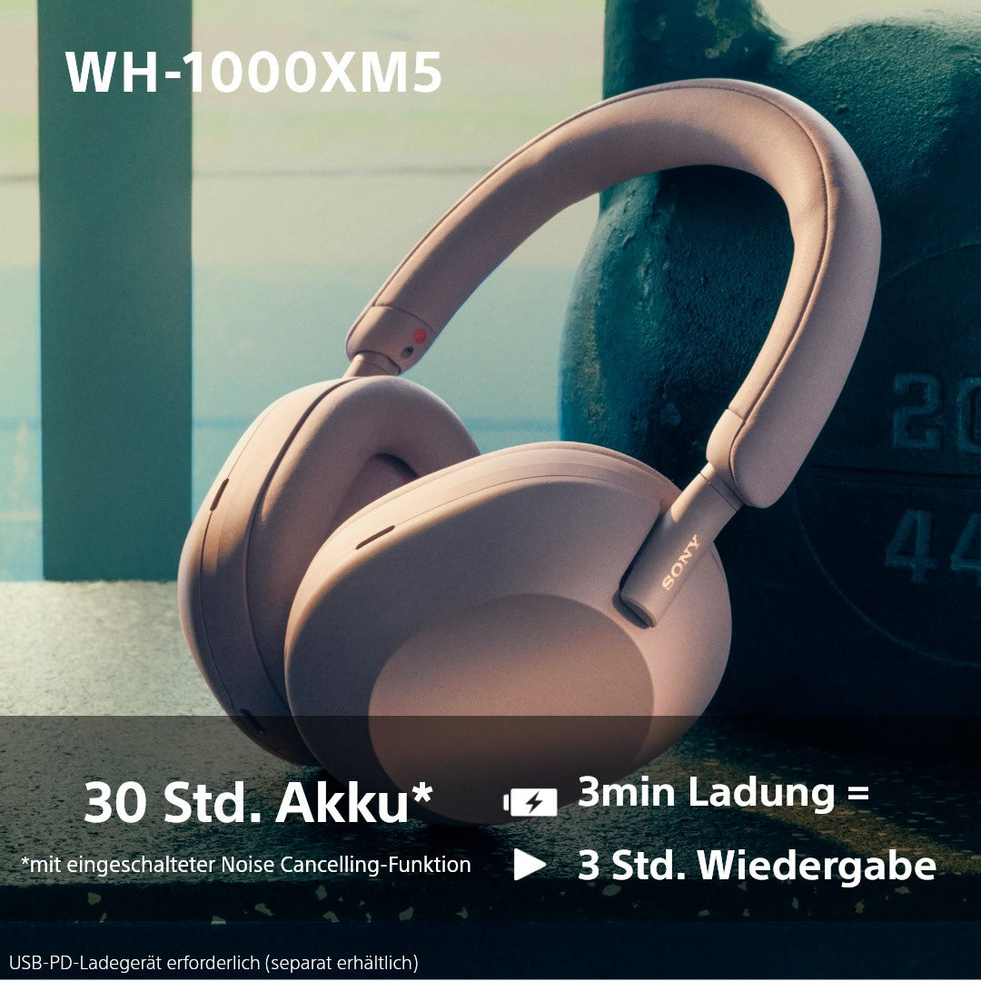 Sony WH - 1000XM5 mit Mikrofon - ohrumschließend - 40 KHz - Kopfhörer